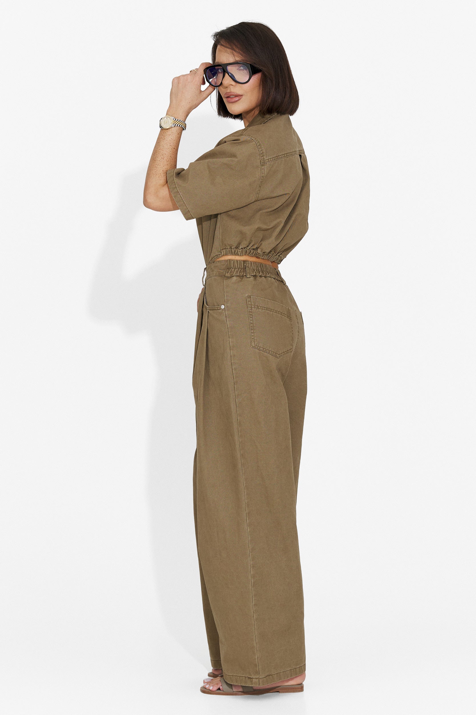 Ayeria Bogas Lässiger Brauner Damen-Overall