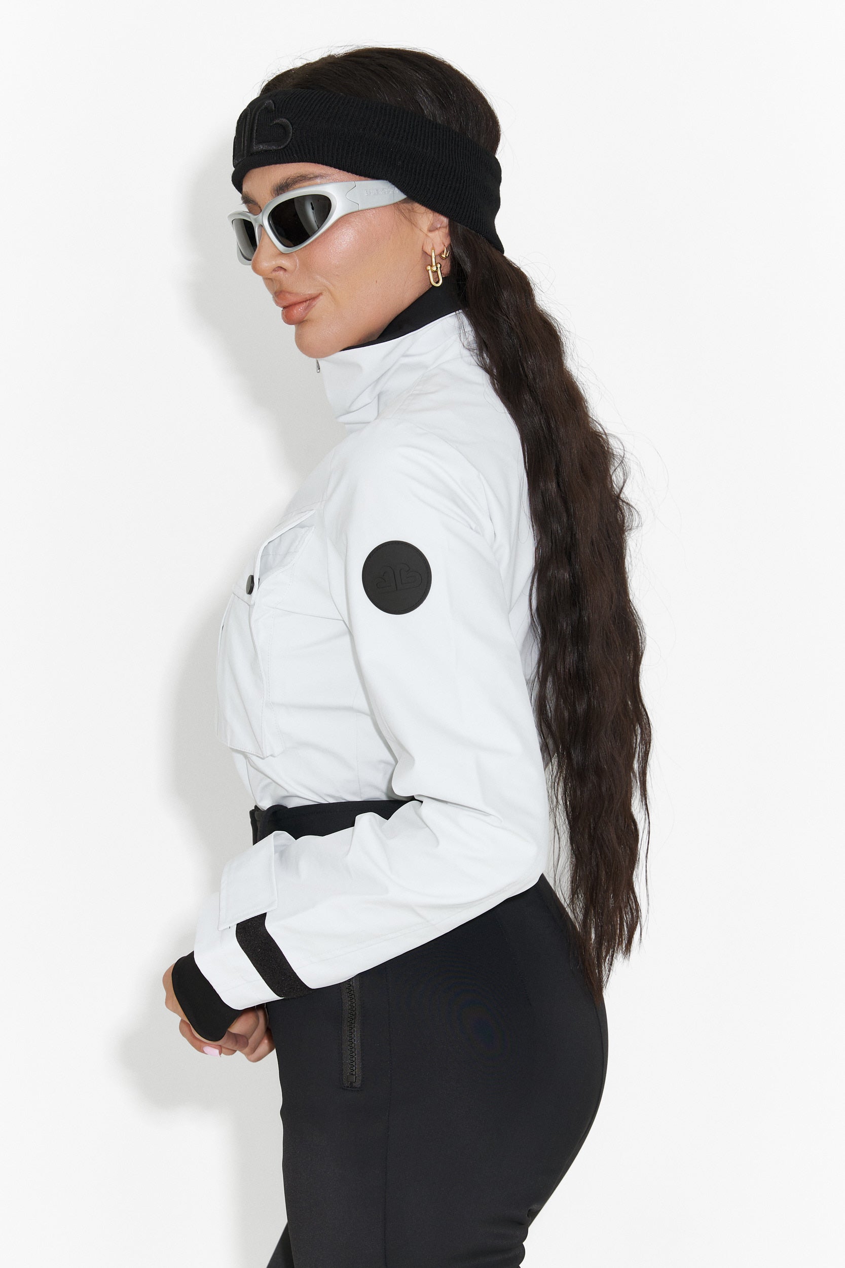 Combinaison de ski décontractée blanche noire Glorise Bogas