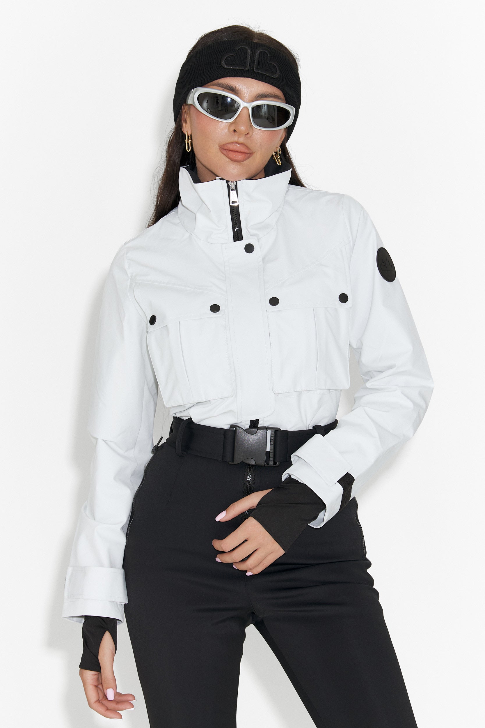 Combinaison de ski décontractée blanche noire Glorise Bogas