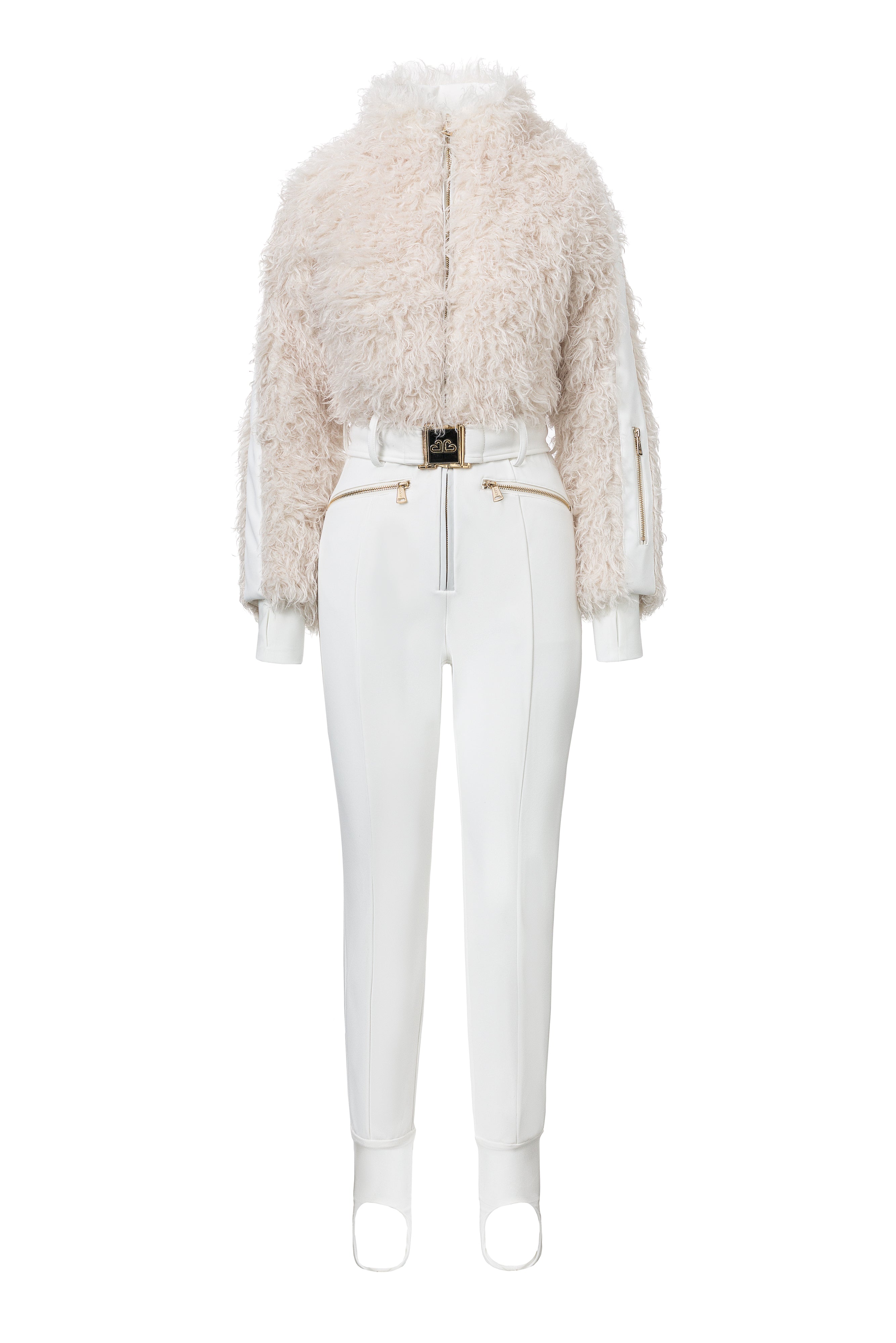 White casual ski jumpsuit Alycia Bogas