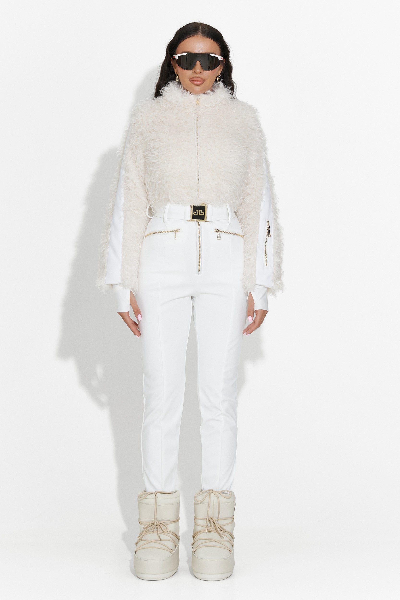Combinaison de Ski Blanche Décontractée d'Alycia Bogas