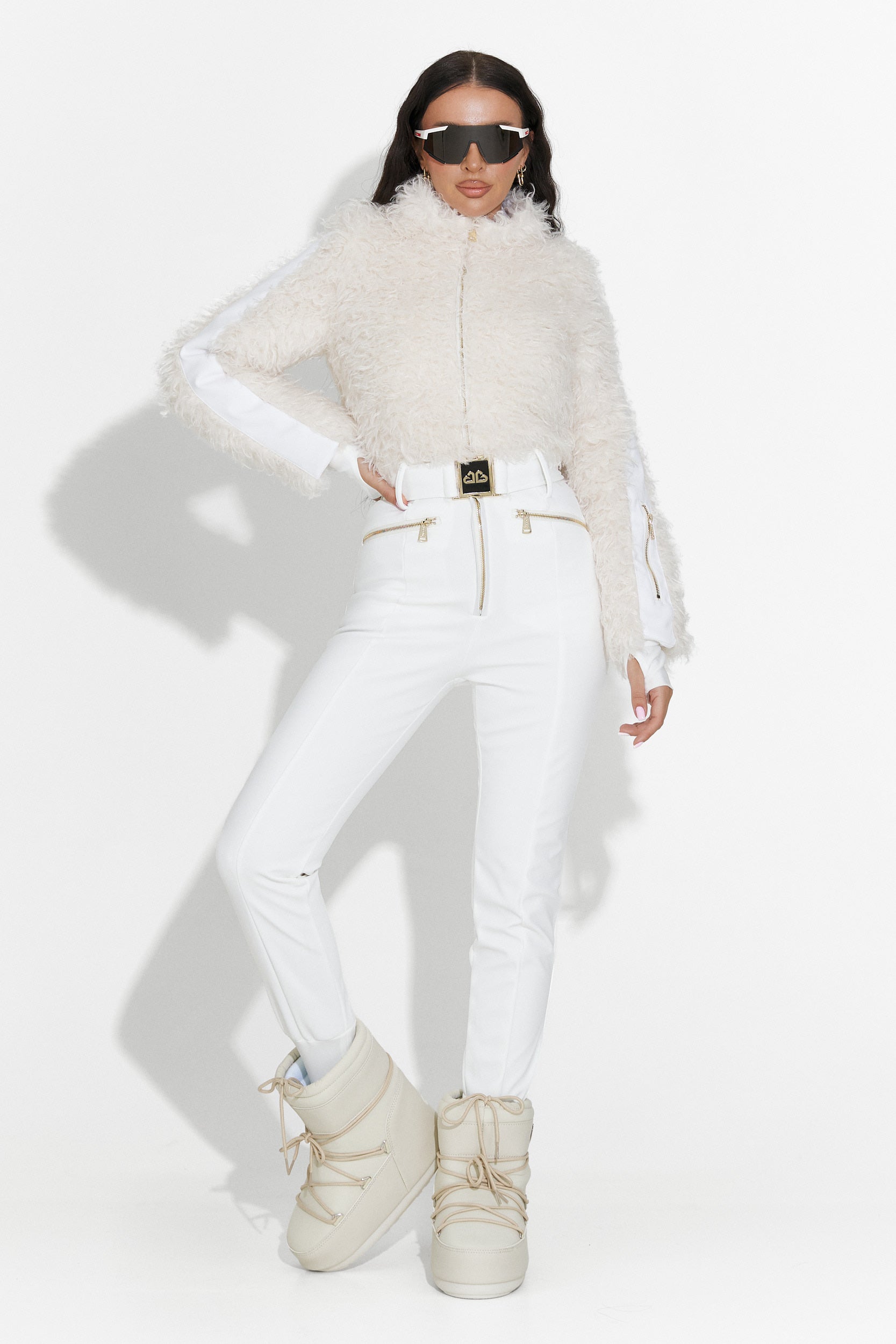 White casual ski jumpsuit Alycia Bogas