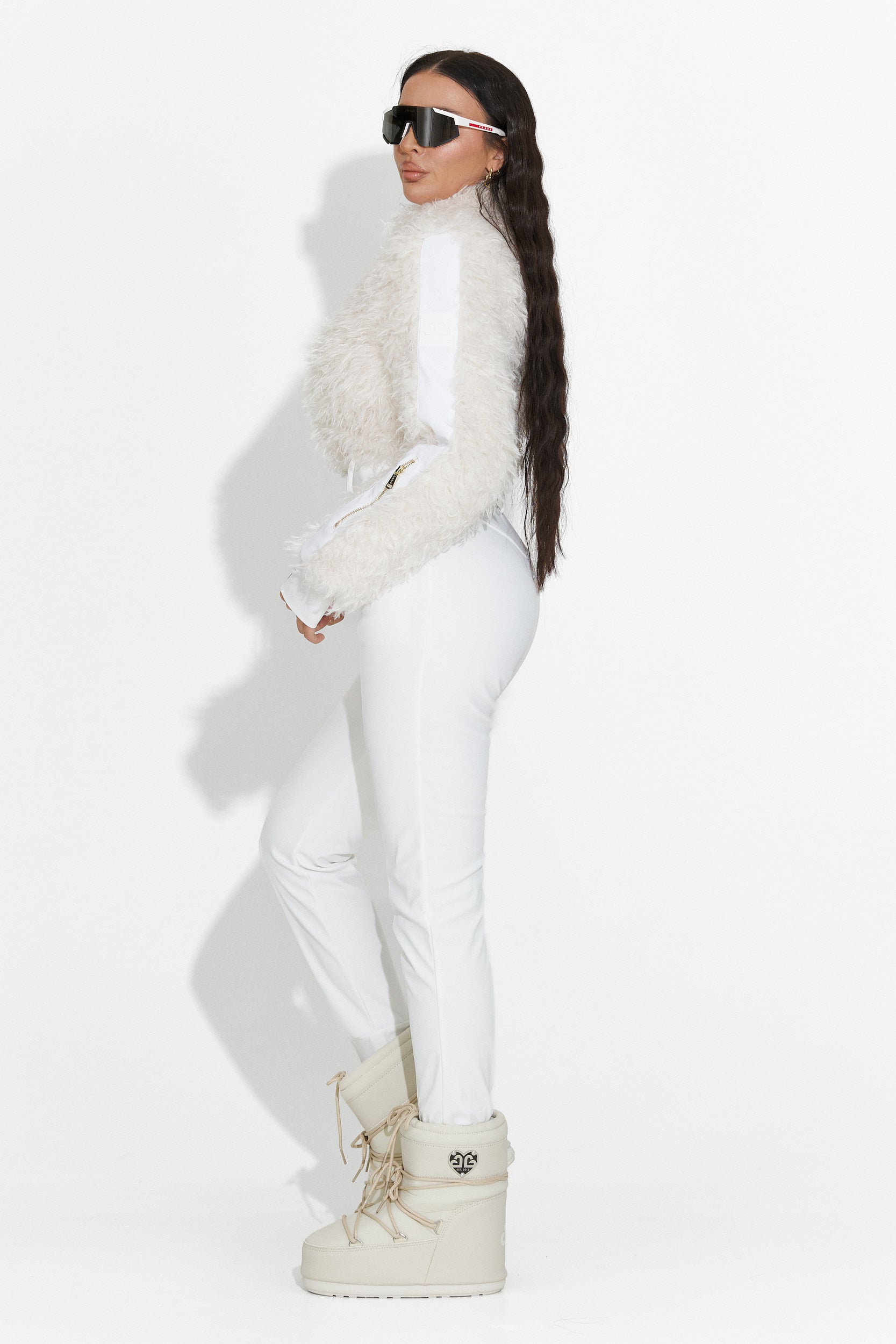Combinaison de Ski Blanche Décontractée d'Alycia Bogas