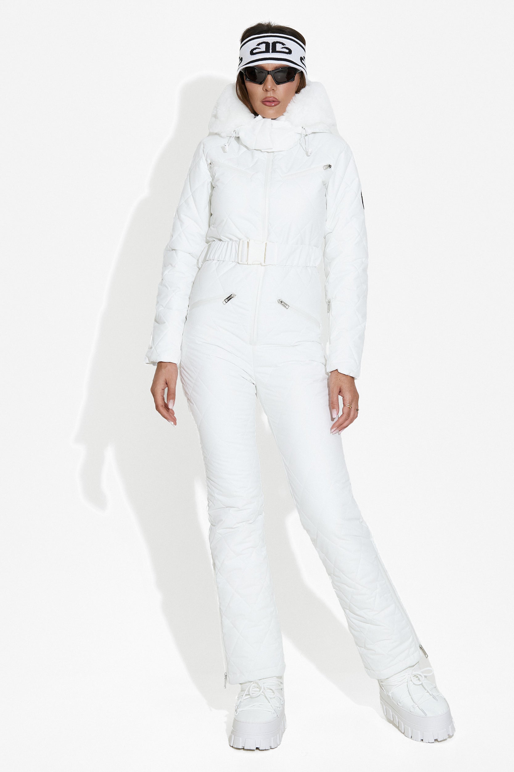 Casual white ski jumpsuit Valene Bogas