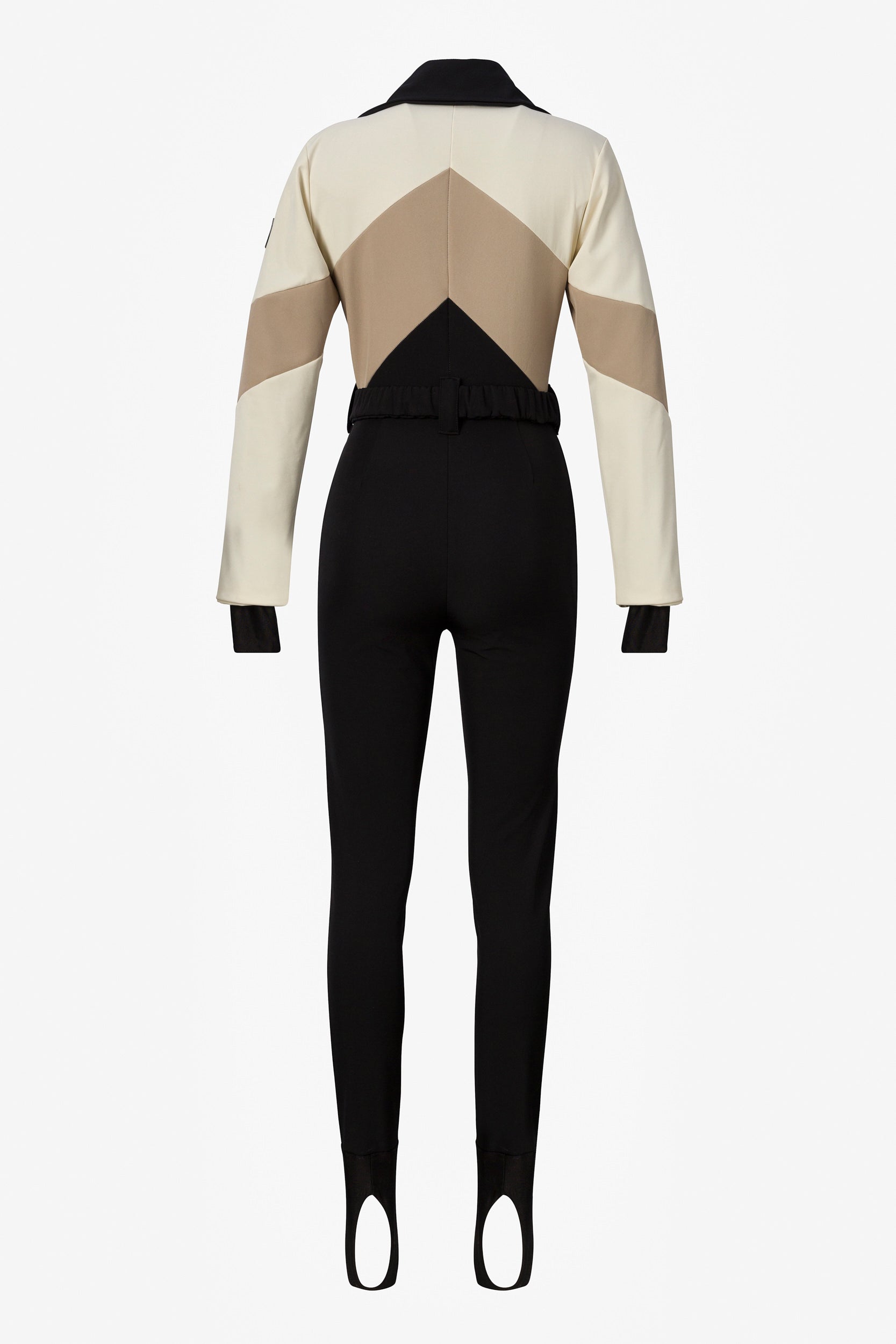 Casual beige black ski jumpsuit Radika Bogas