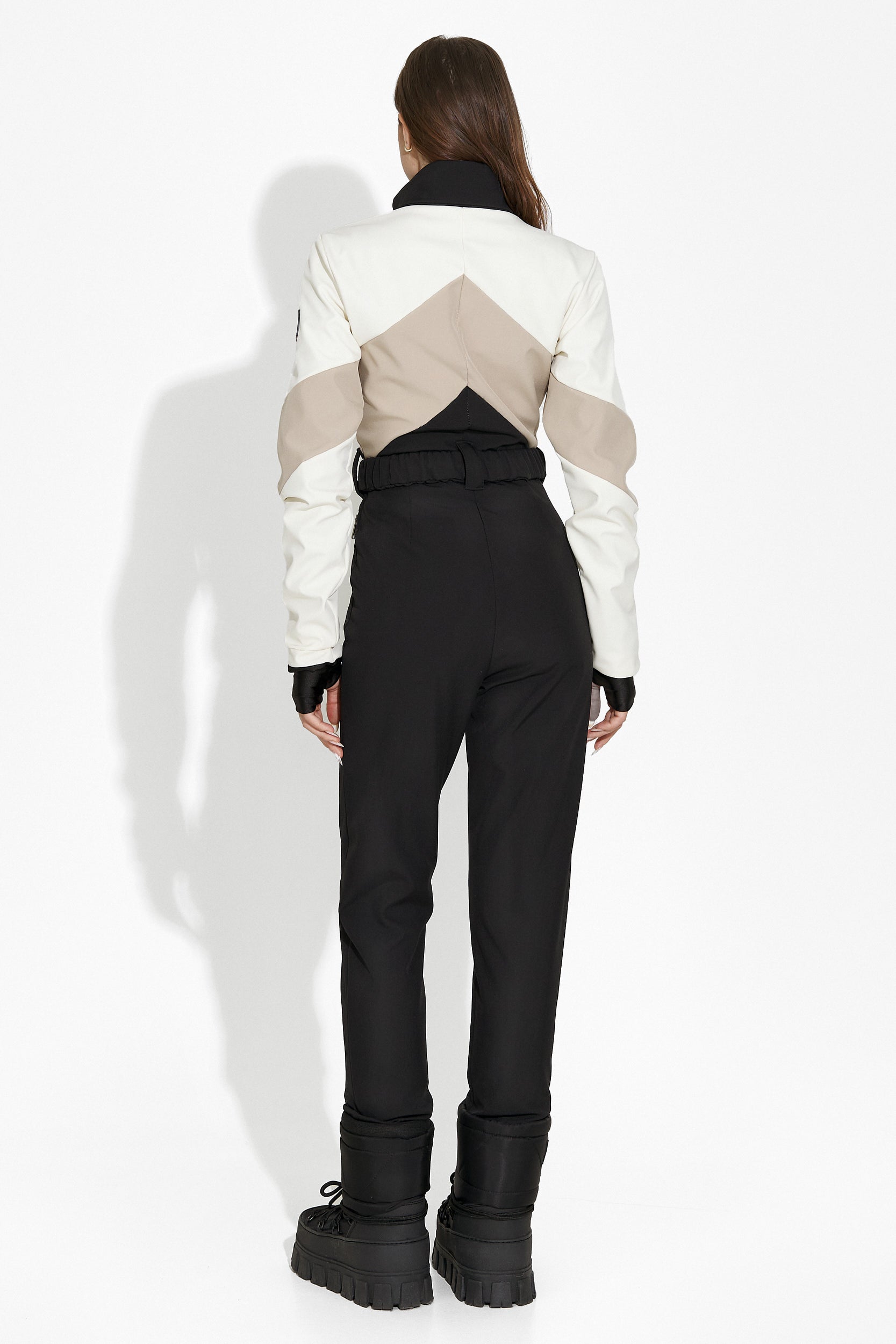 Combinaison de ski décontractée beige noire Radika Bogas