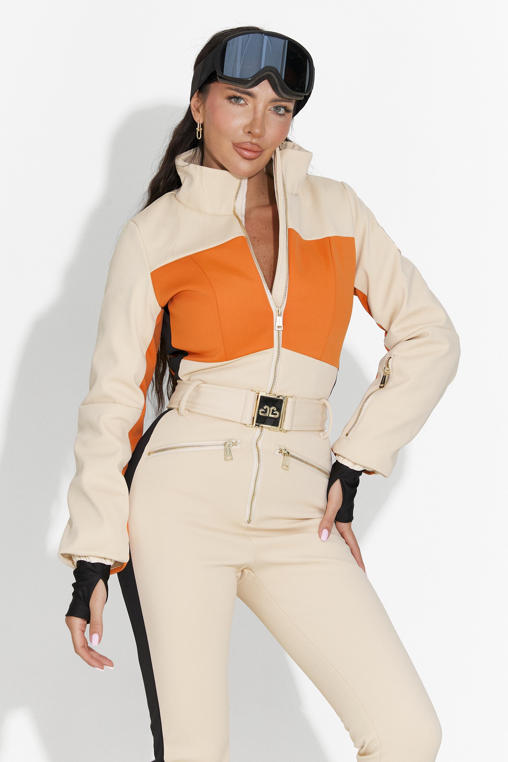 Σαλοπέτα σκι κάζουαλ μπεζ Vernoa Bogas