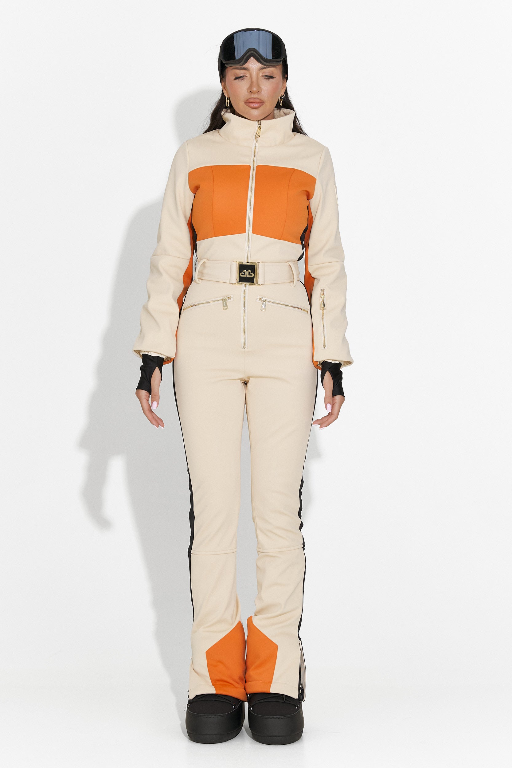 Σαλοπέτα σκι κάζουαλ μπεζ Vernoa Bogas