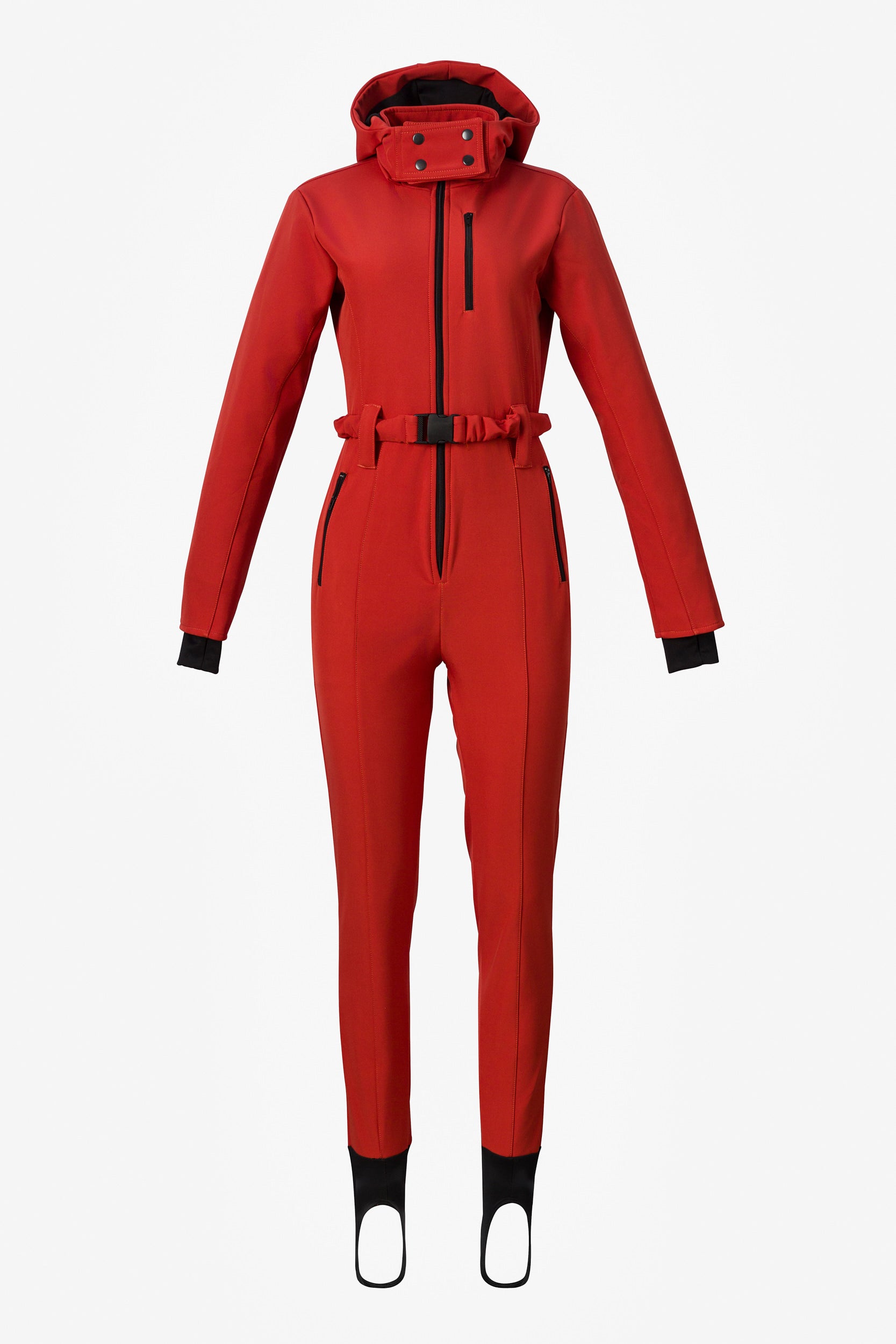 Casual brick-red ski jumpsuit Anodys Bogas