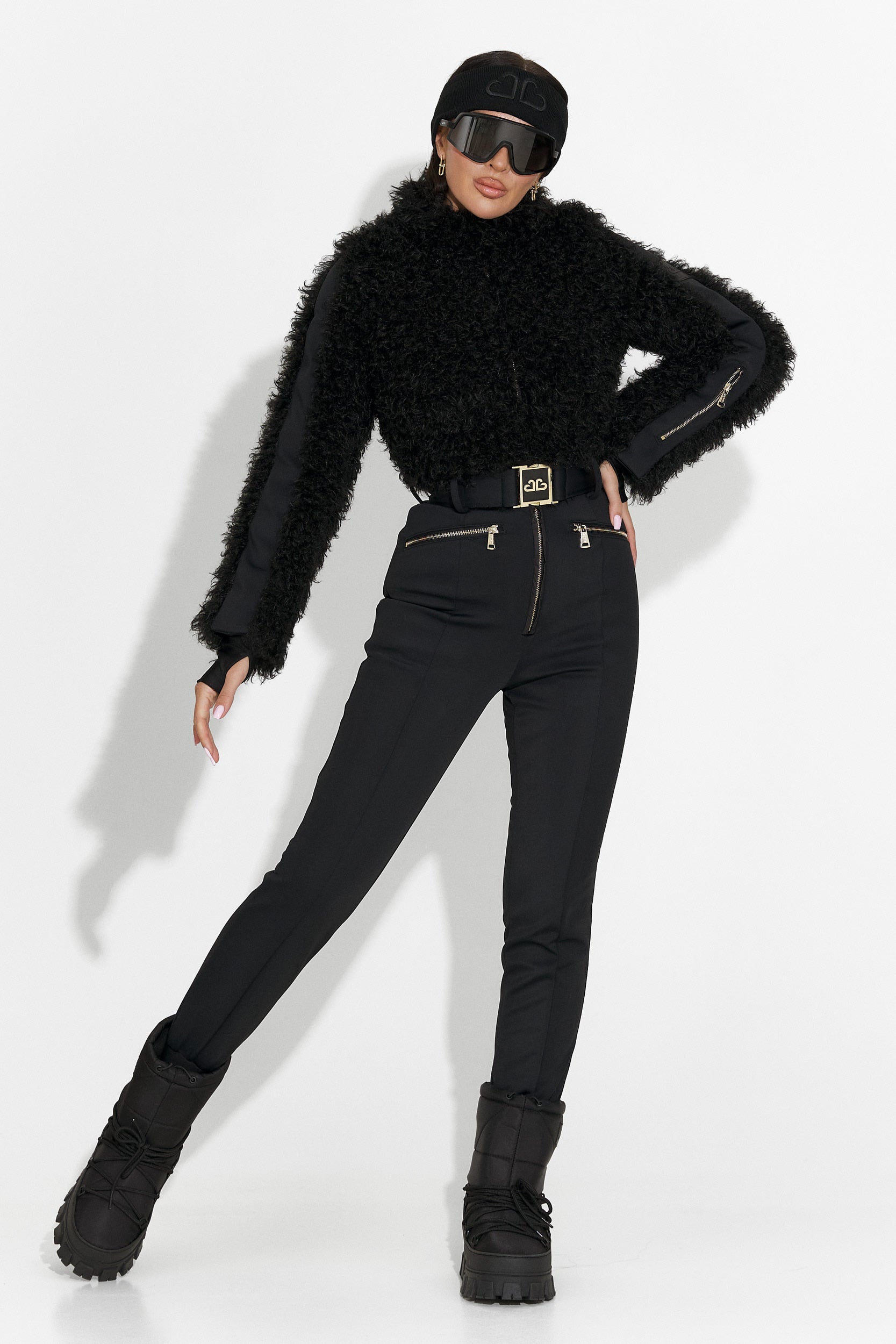Combinaison de Ski Décontractée Noire d'Alycia Bogas
