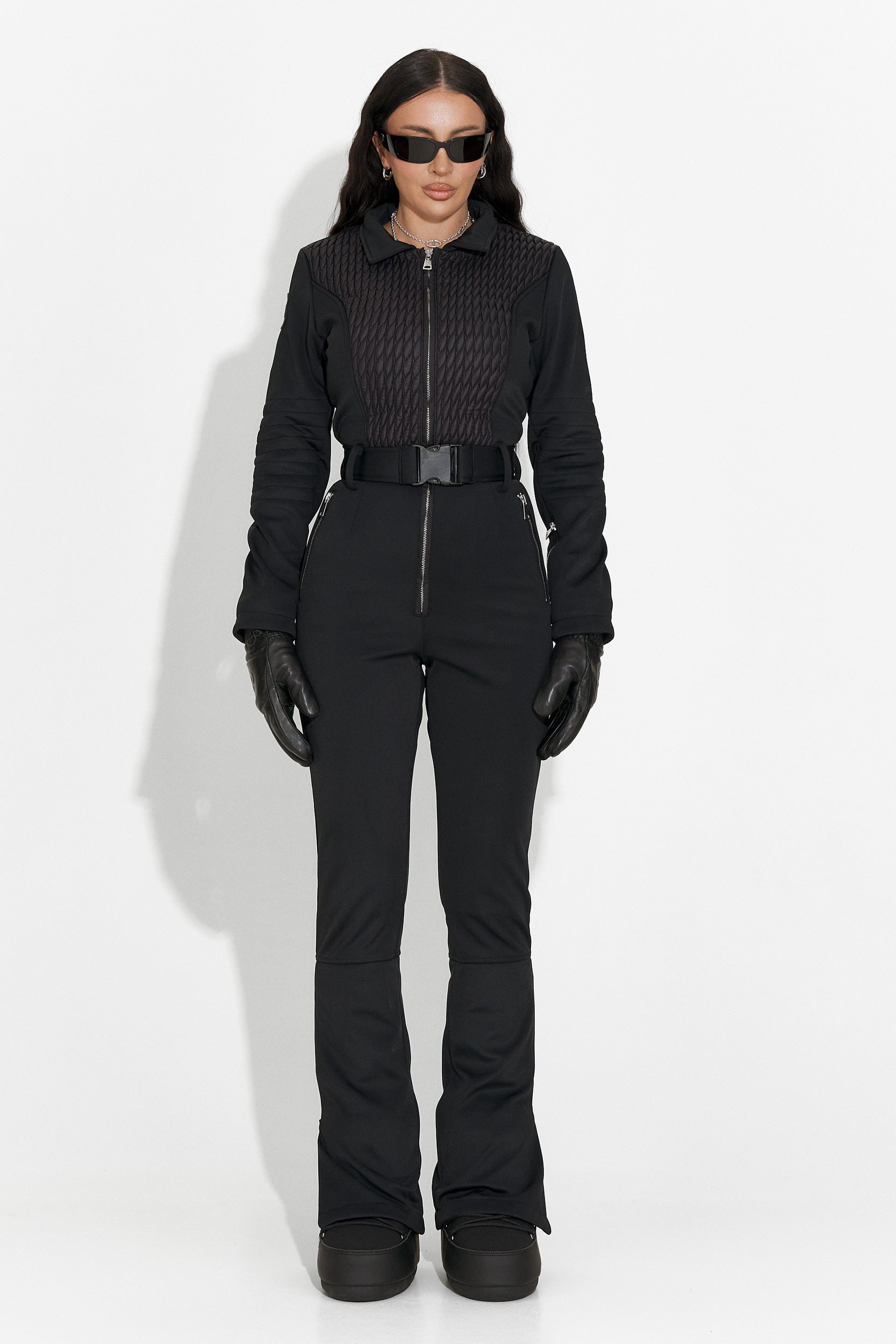 Black casual ski jumpsuit Jorena Bogas
