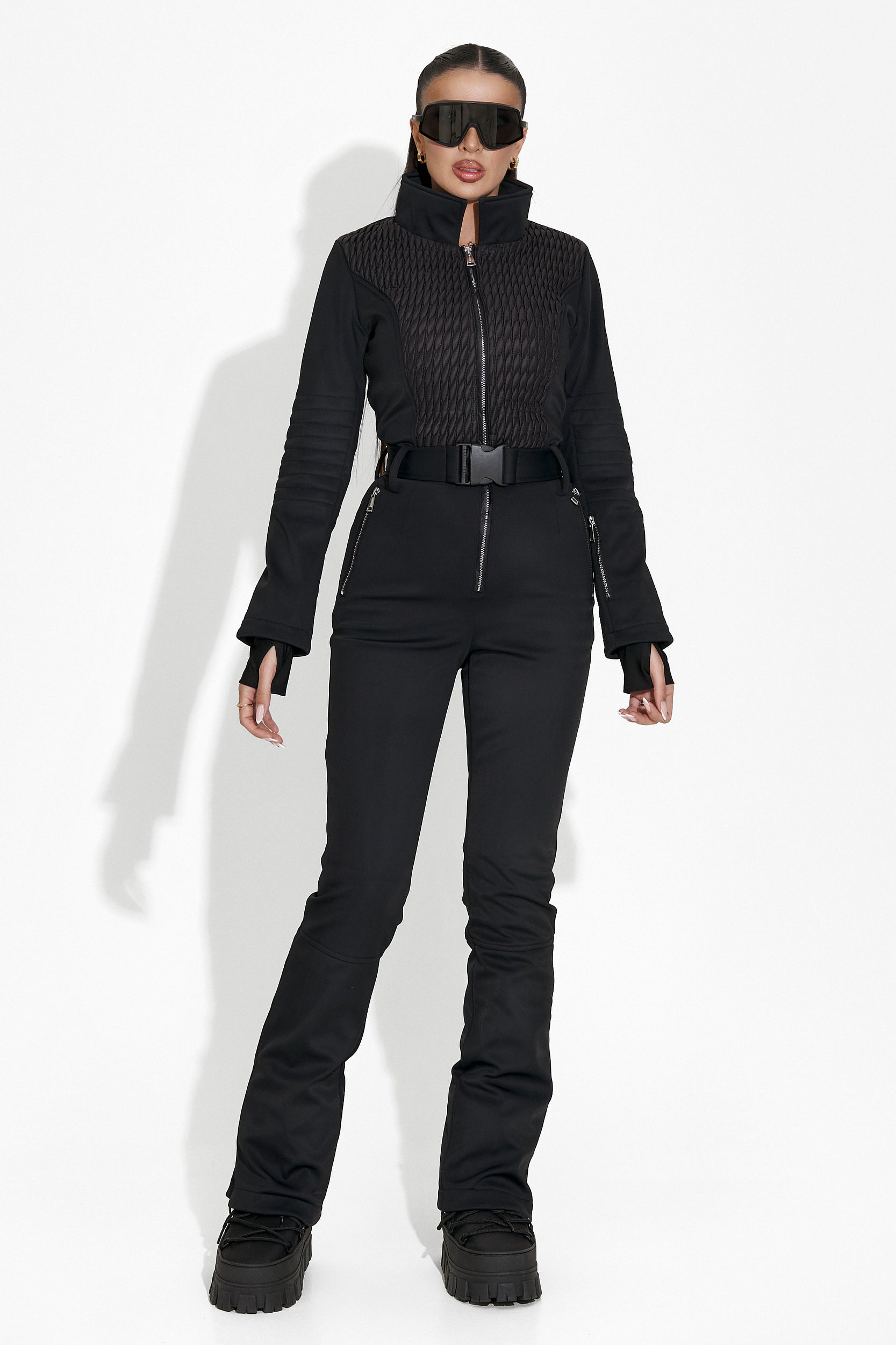 Maisha Bogas Combinaison de Ski Décontractée Noire