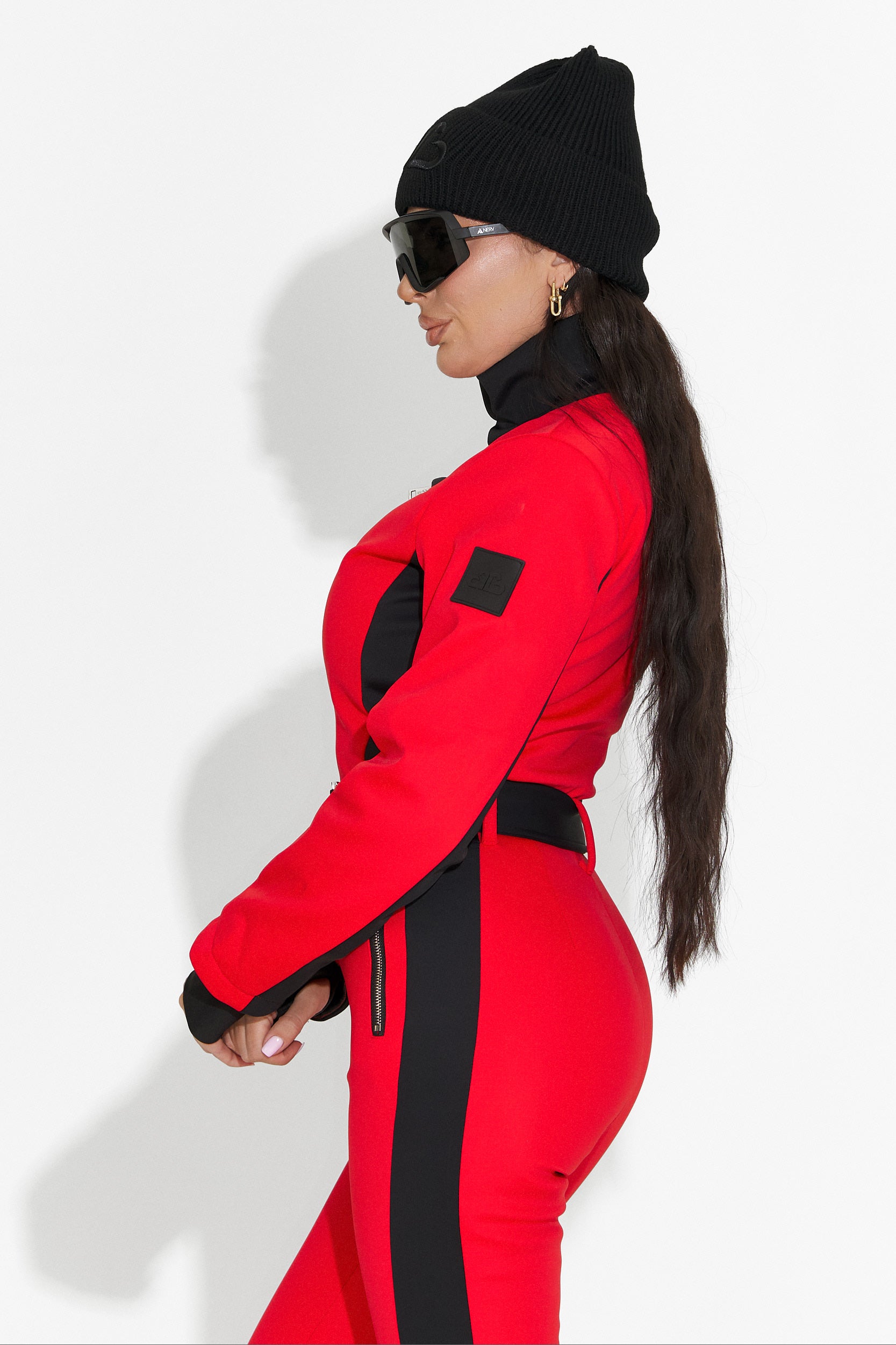 Combinaison de Ski Rouge Décontractée d'Oliviene Bogas