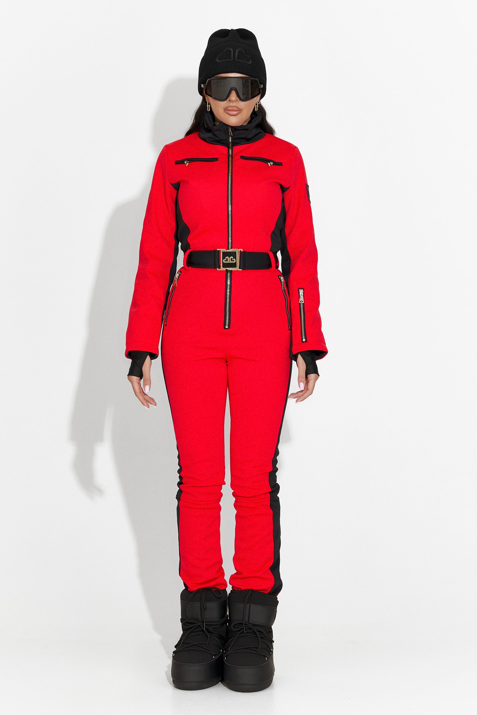 Combinaison de Ski Rouge Décontractée d'Oliviene Bogas