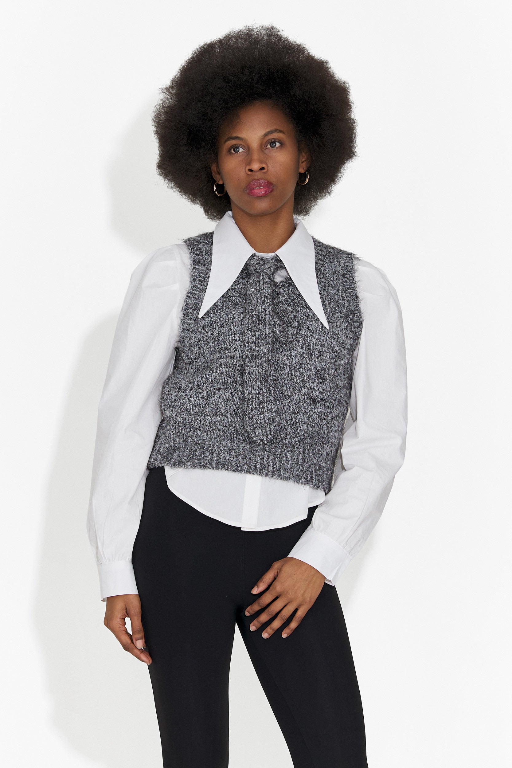 3-teiliges Set Hemd + Weste + graue Krawatte Izaura Bogas