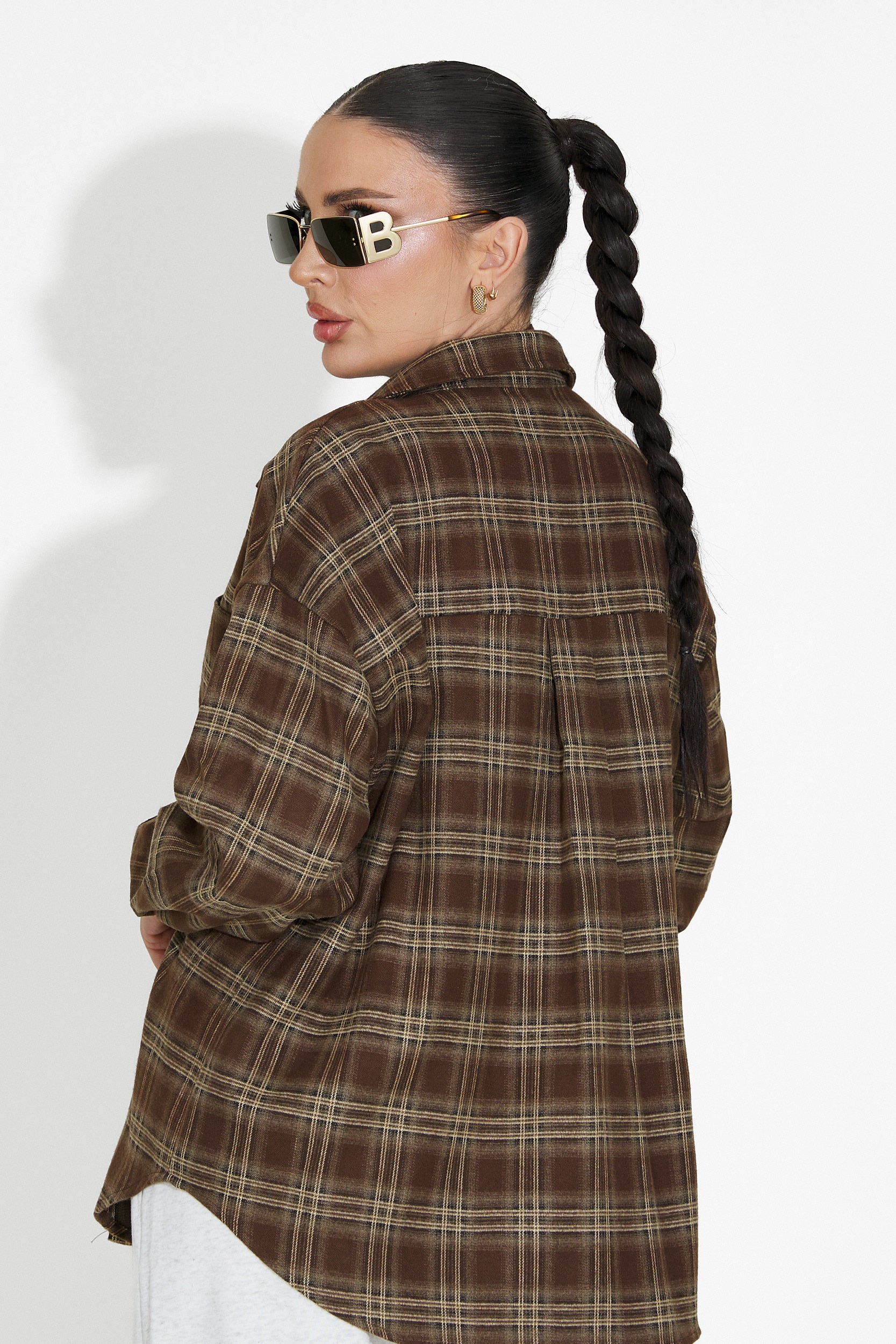 Arlete Bogas Women's Set Shirt + Brown Tank Top