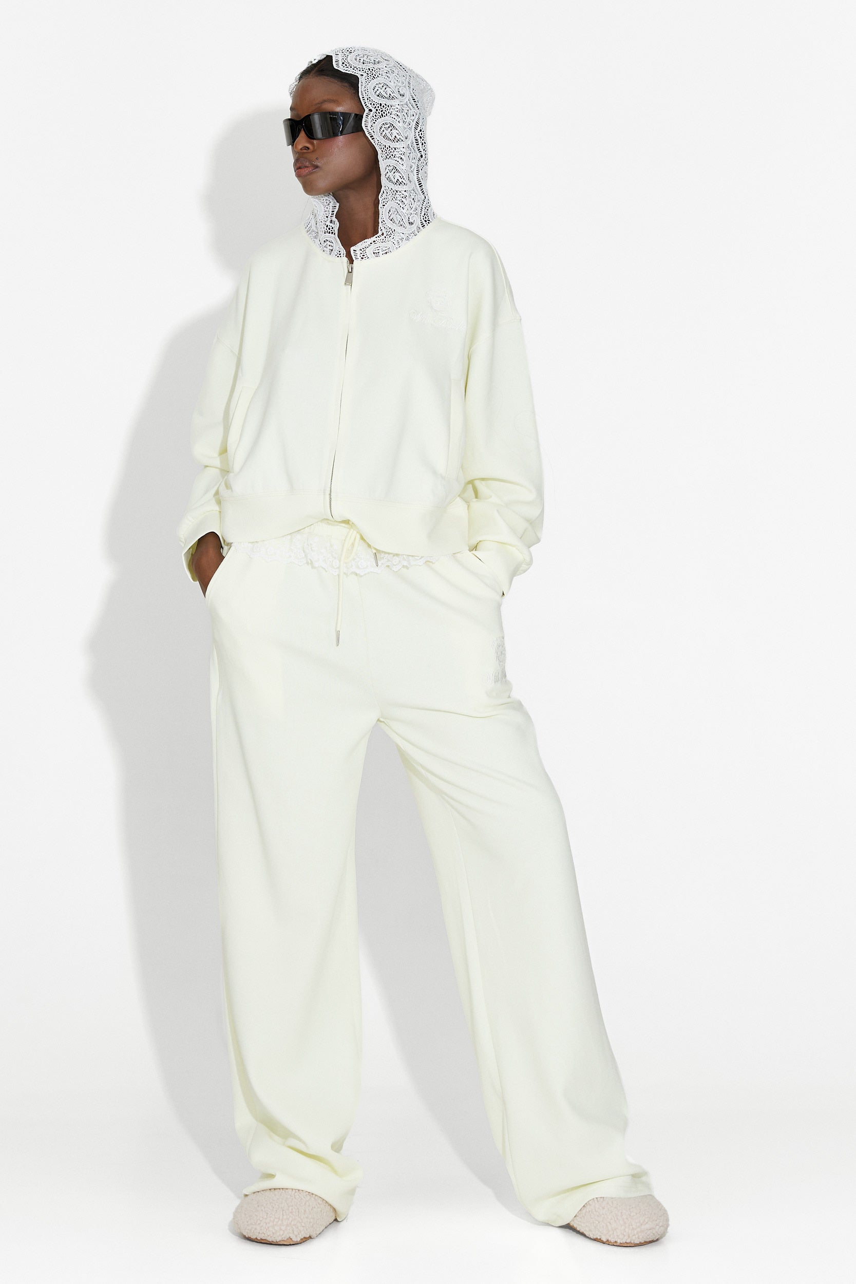 Beige avslappnad damträningsdräkt Kiva Bogas