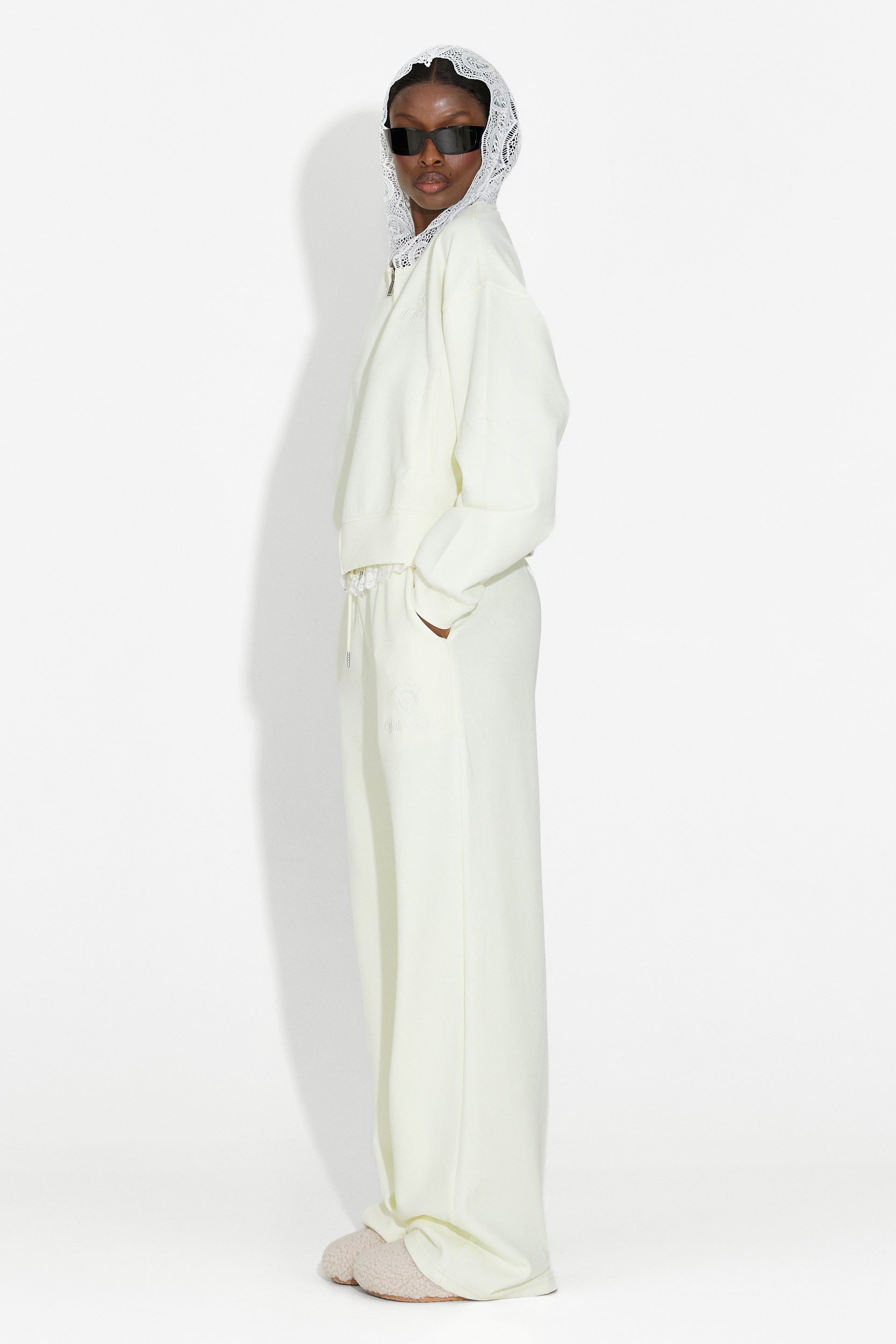 Beige avslappnad damträningsdräkt Kiva Bogas