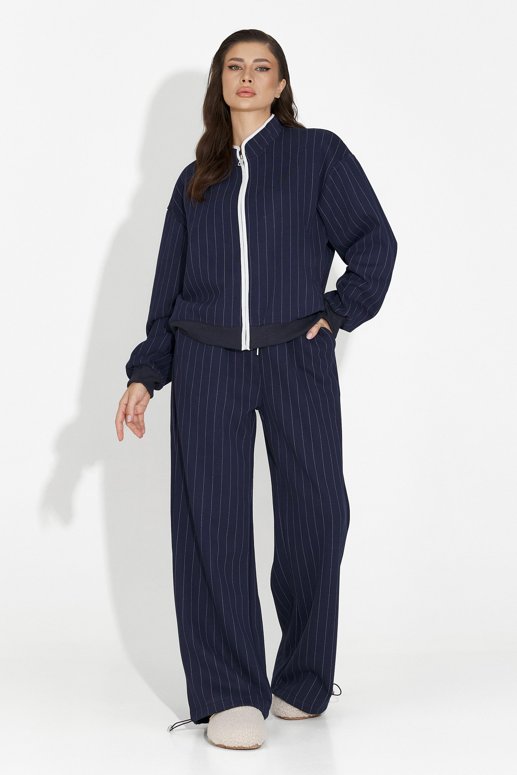 Casual navy blue women's training suit Saviera Bogas