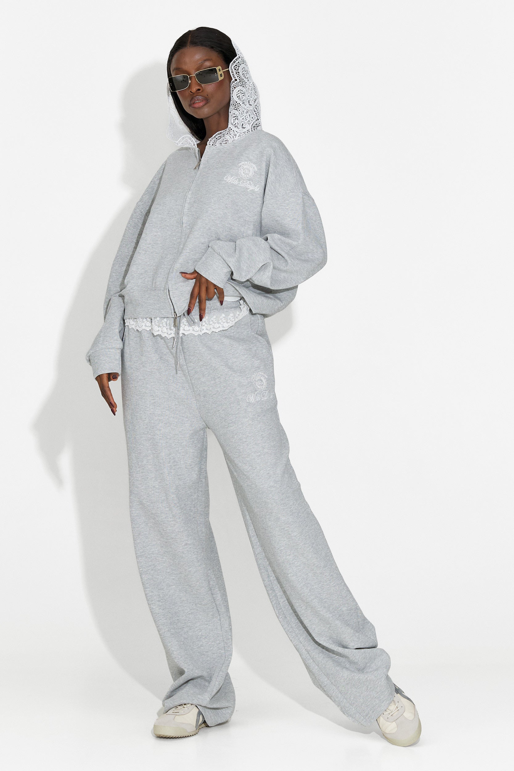 Γυναικείο casual γκρι σετ Kiva Bogas