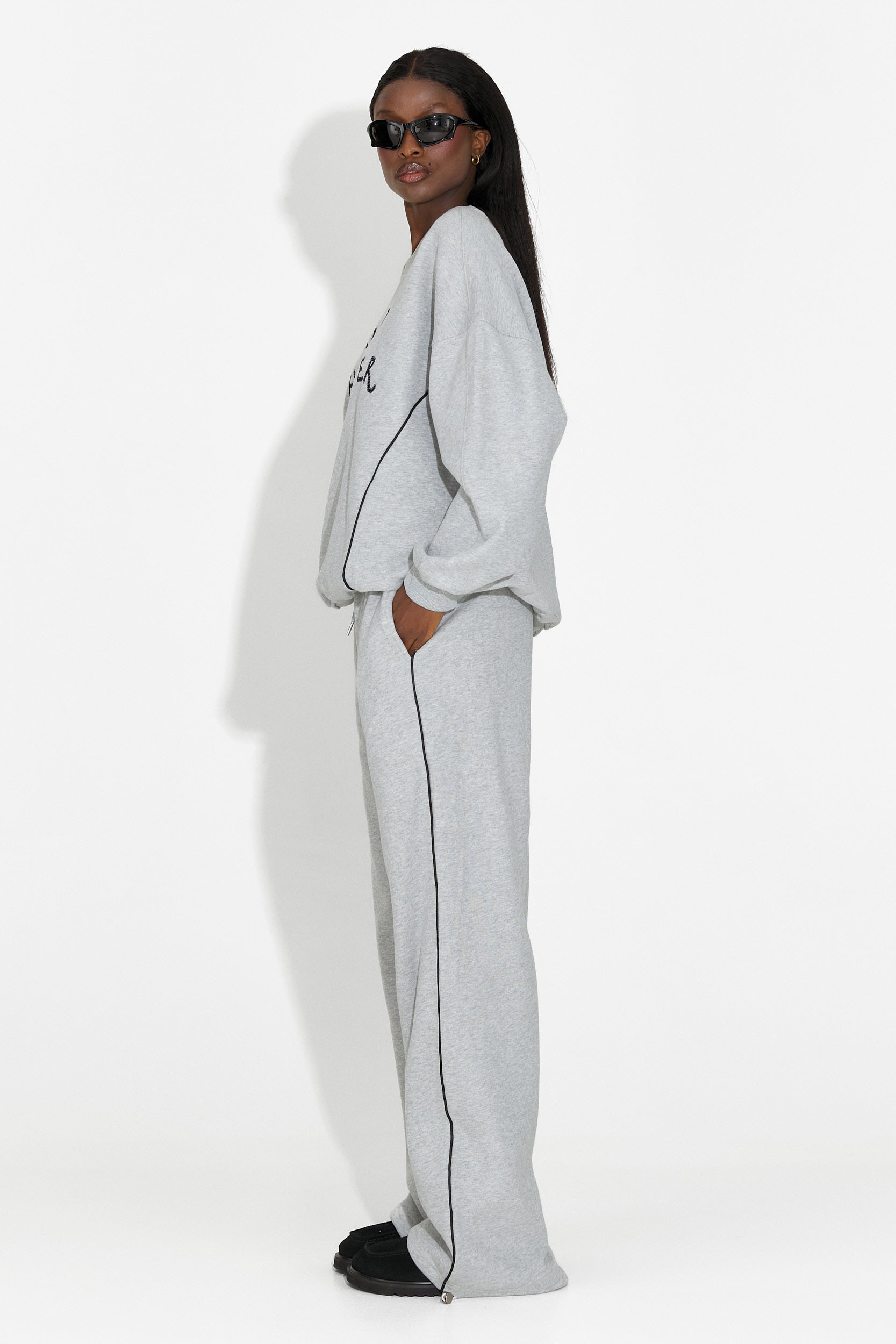 Γυναικείο casual γκρι σετ Pavora Bogas