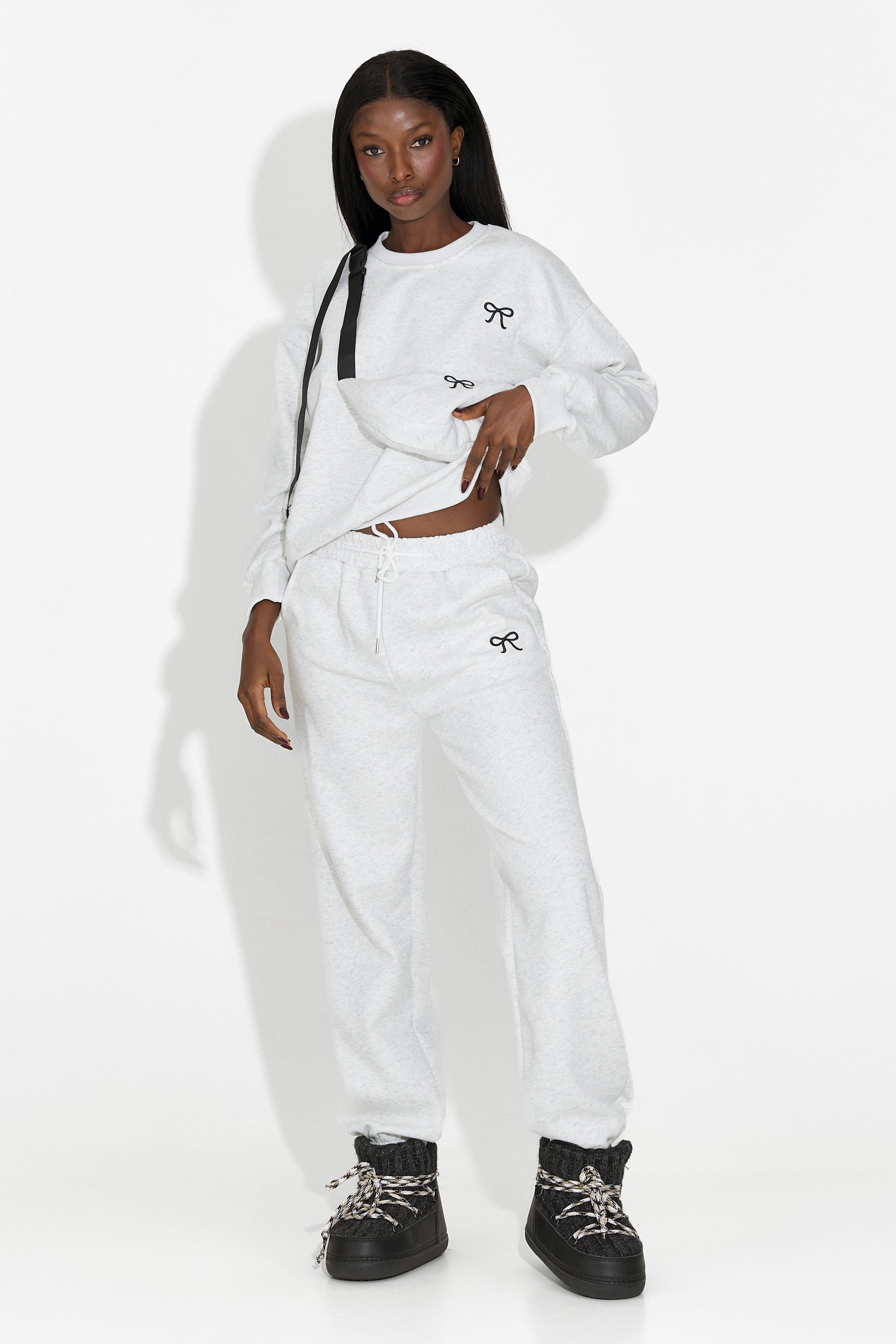 Dres damski casual szary Serelis Bogas