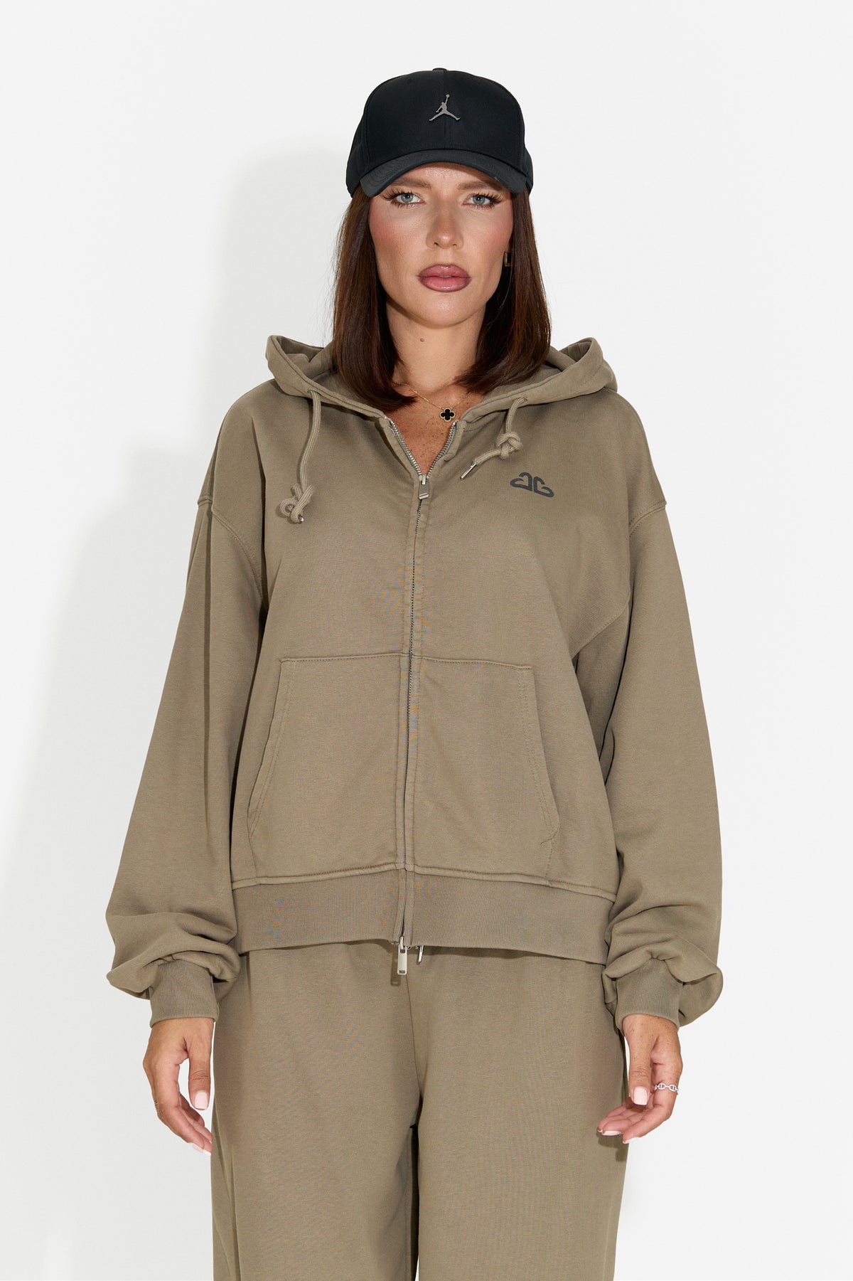 Women's casual khaki tracksuit Chavimielia Bogas