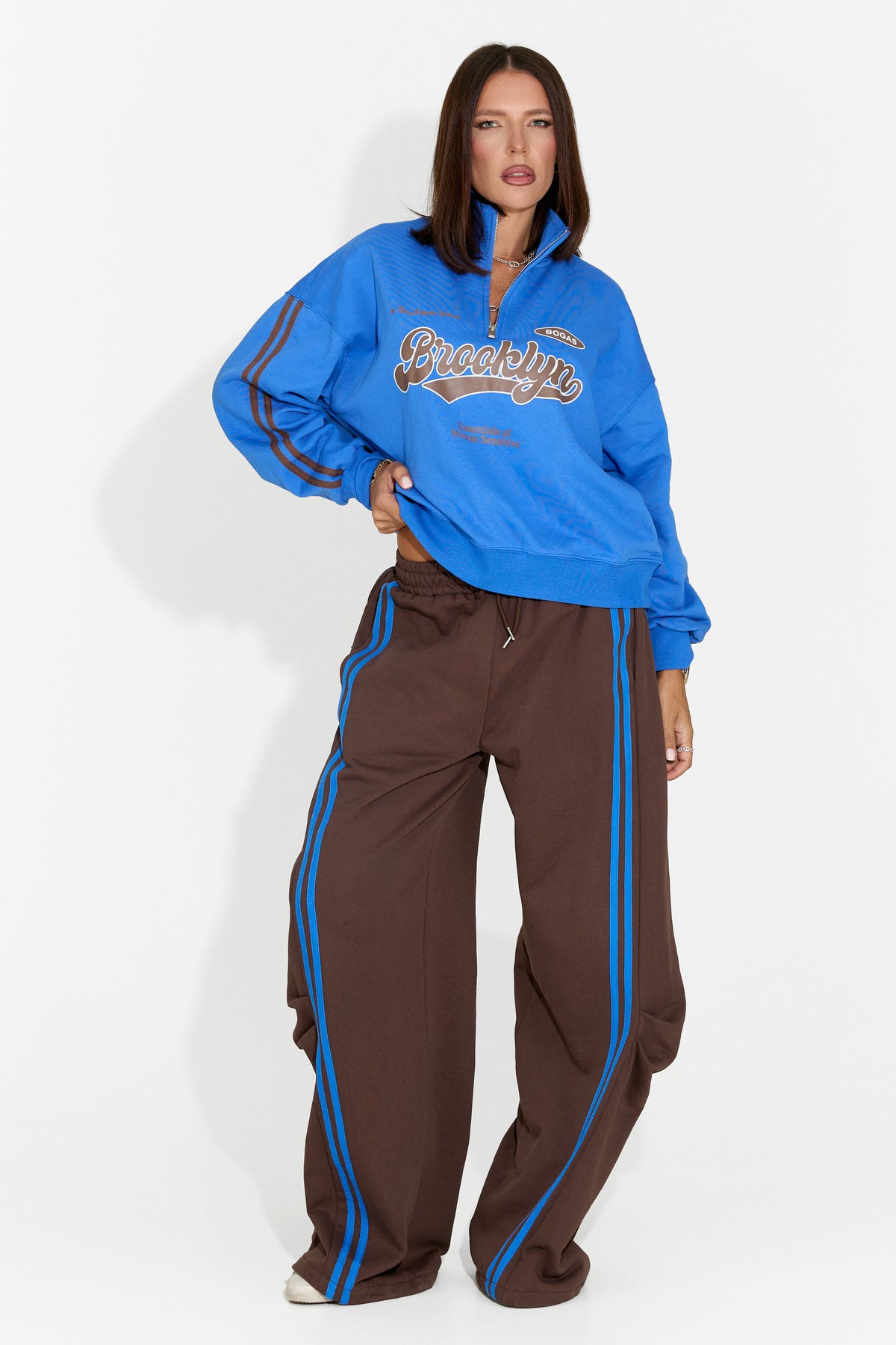 Damen-Casual-Trainingsanzug braun Celoaora Bogas