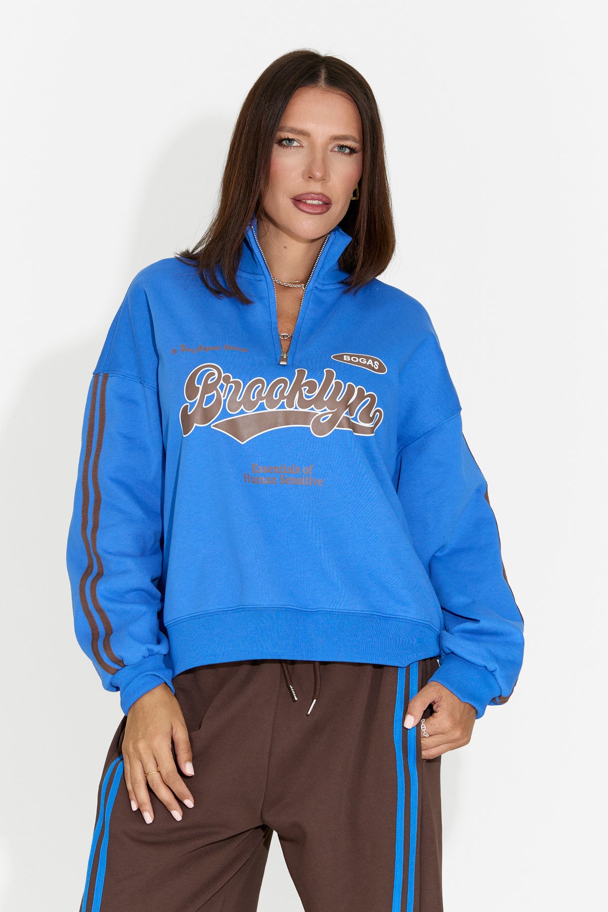 Damen-Casual-Trainingsanzug braun Celoaora Bogas