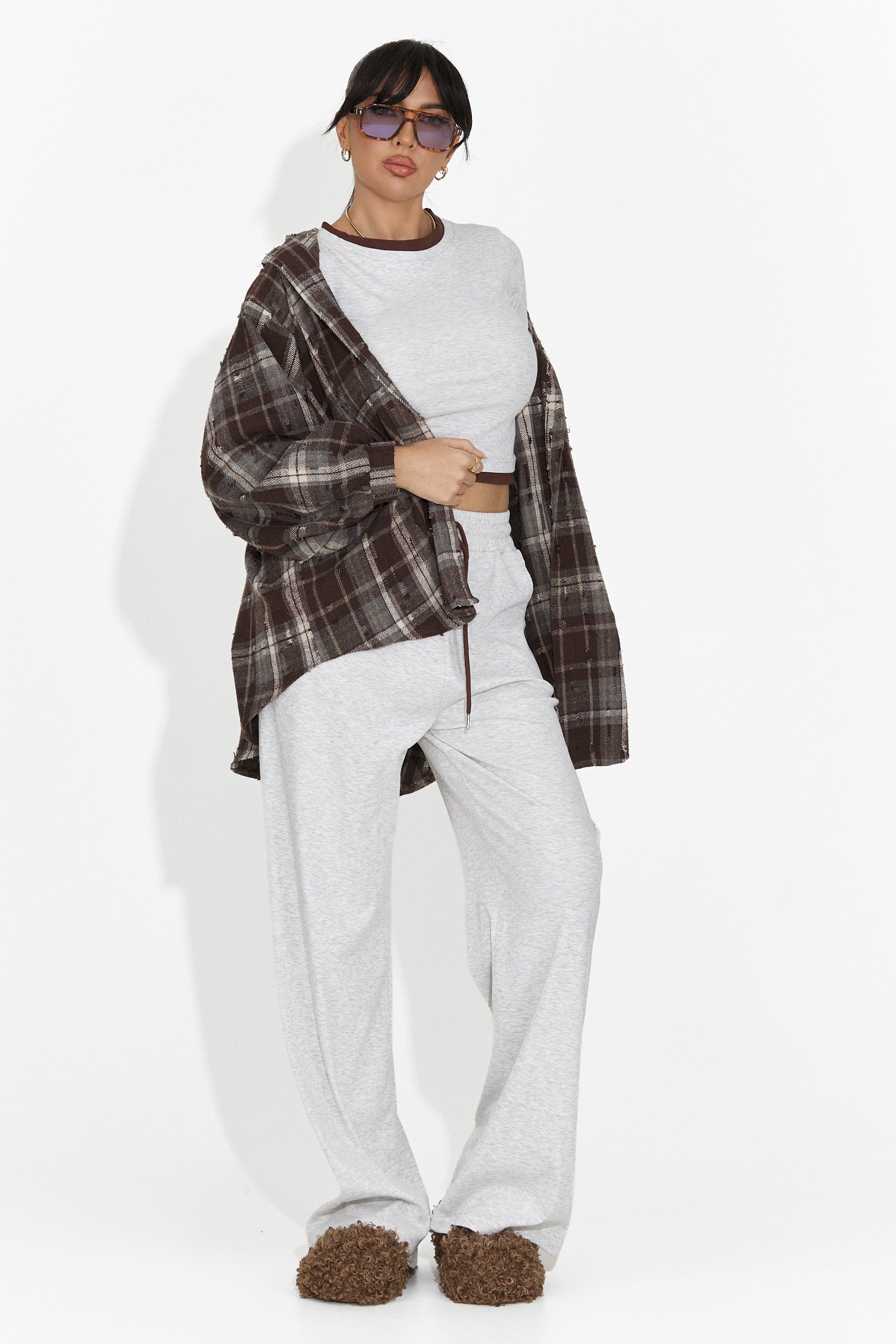 Tuta da allenamento casual marrone da donna Jenie Bogas