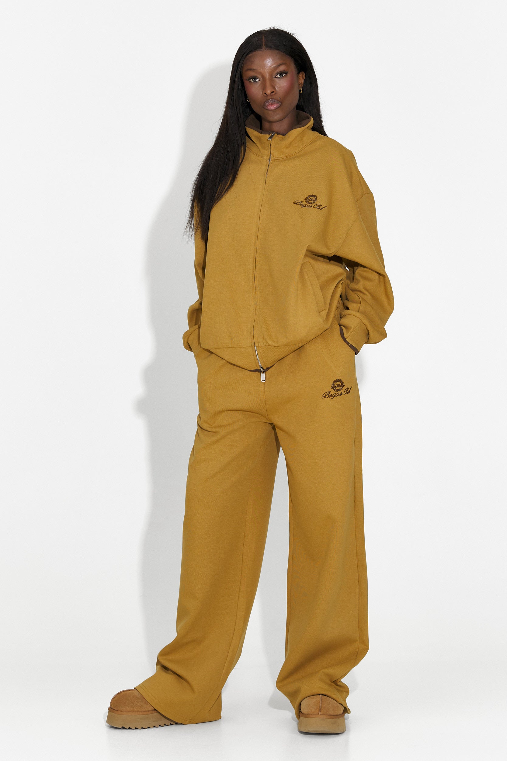 Dres damski casual brązowy Lysara Bogas