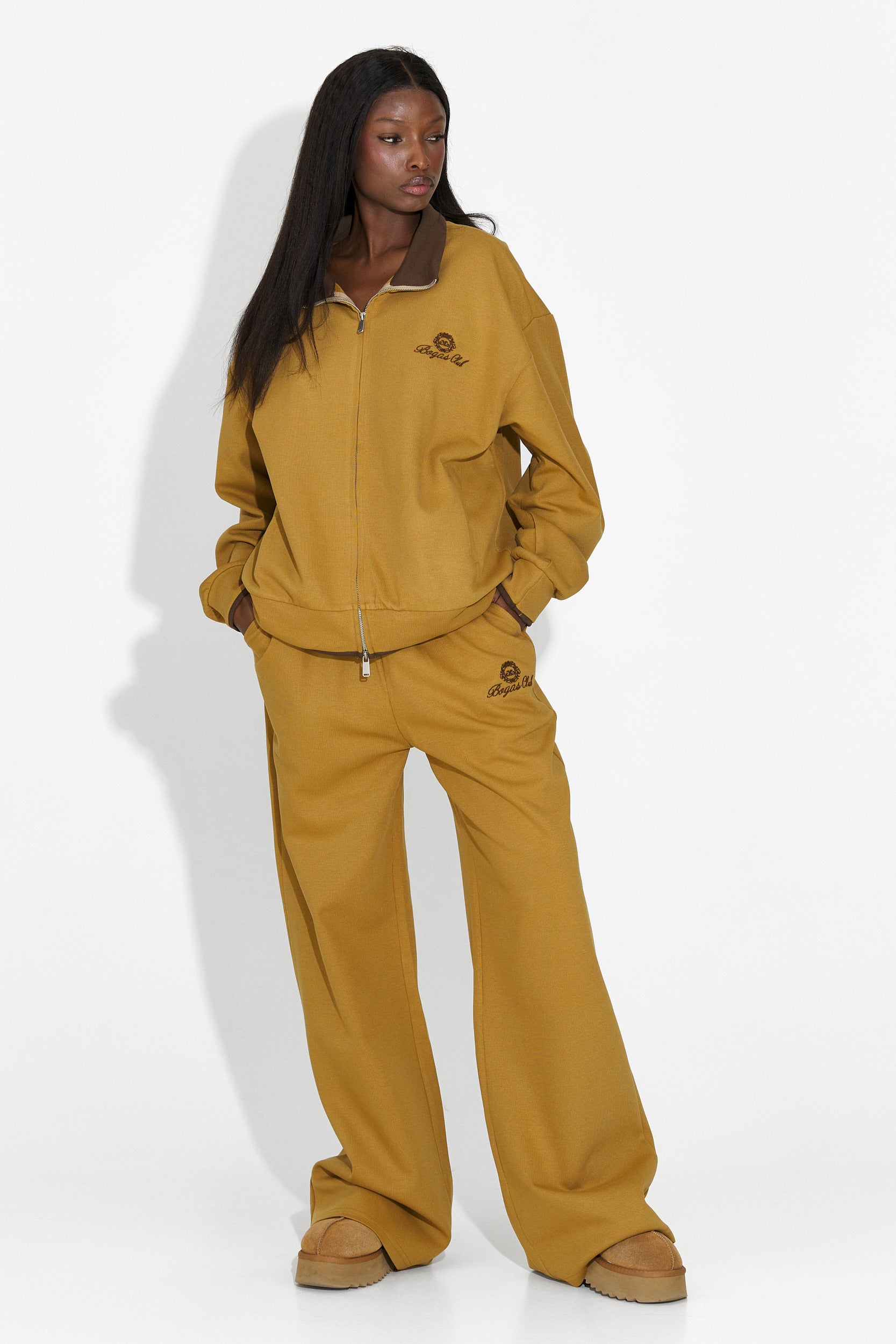 Dres damski casual brązowy Lysara Bogas