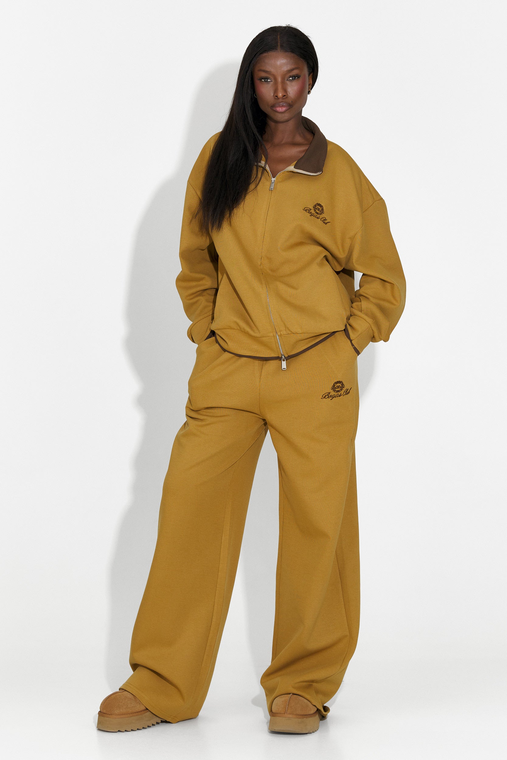 Dres damski casual brązowy Lysara Bogas