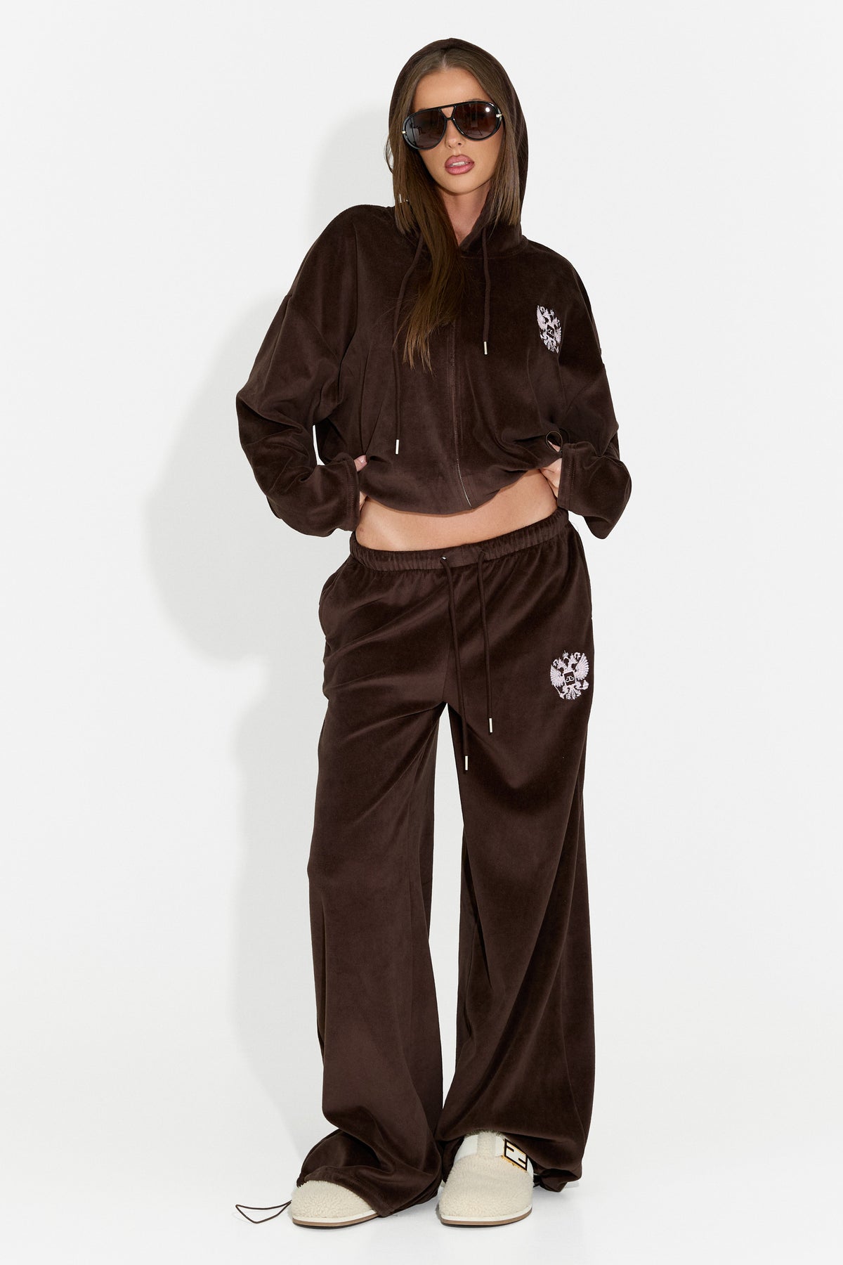 Women's casual brown tracksuit Scoleaesia Bogas
