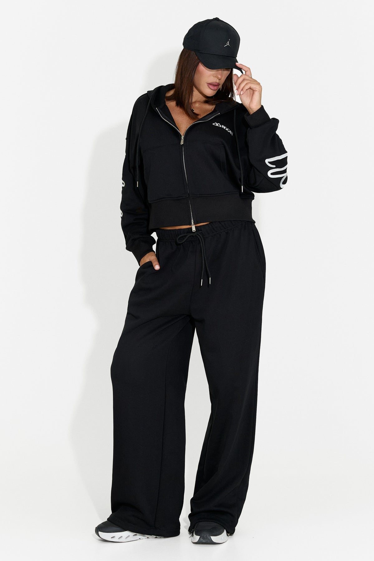 Women's casual black tracksuit Jaliraeria Bogas