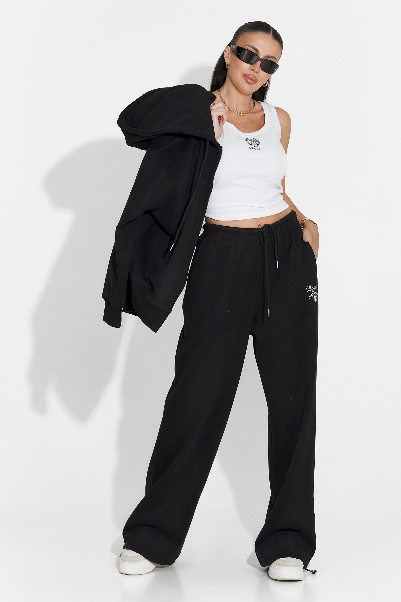 Kalira Bogas Casual Black Women's Training Suit