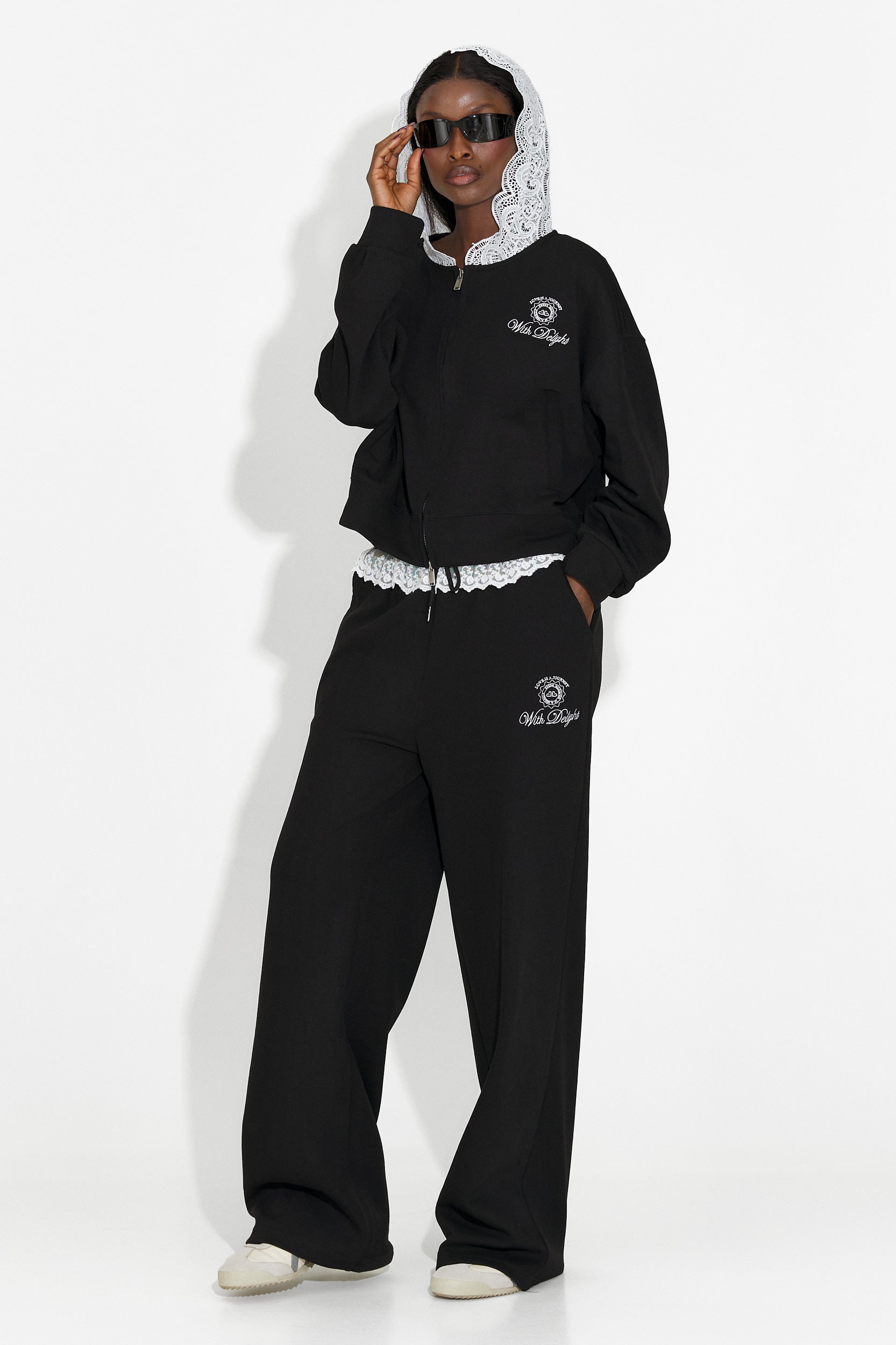 Svart casual damträningsdräkt Kiva Bogas