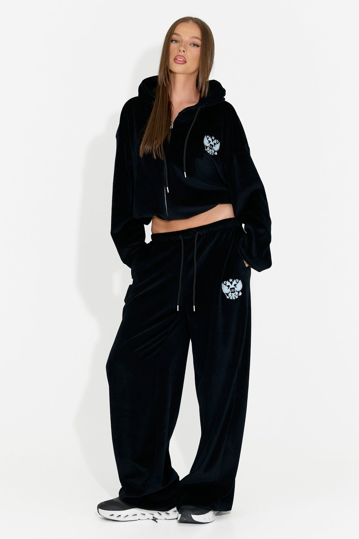 Damen-Casual-Trainingsanzug schwarz Scoleaesia Bogas