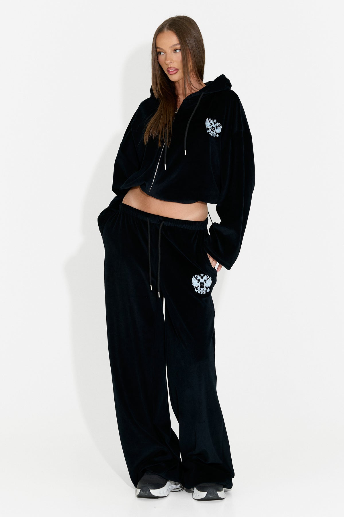 Damen-Casual-Trainingsanzug schwarz Scoleaesia Bogas