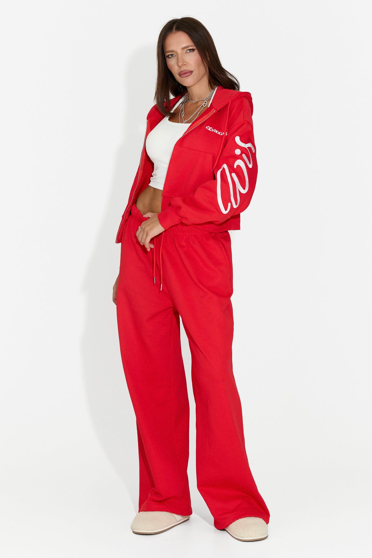 Damen-Casual-Trainingsanzug rot Jaliraeria Bogas