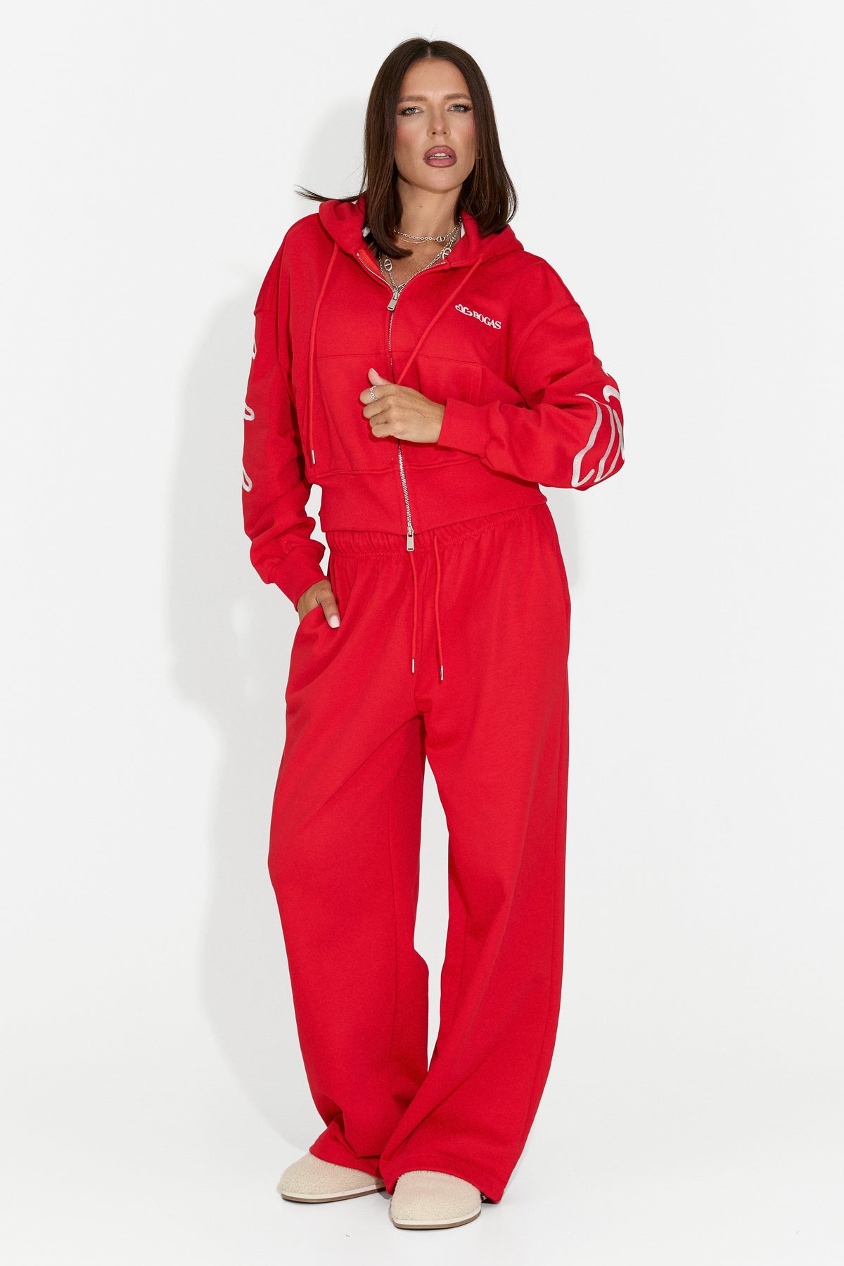 Women's casual red tracksuit Jaliraeria Bogas