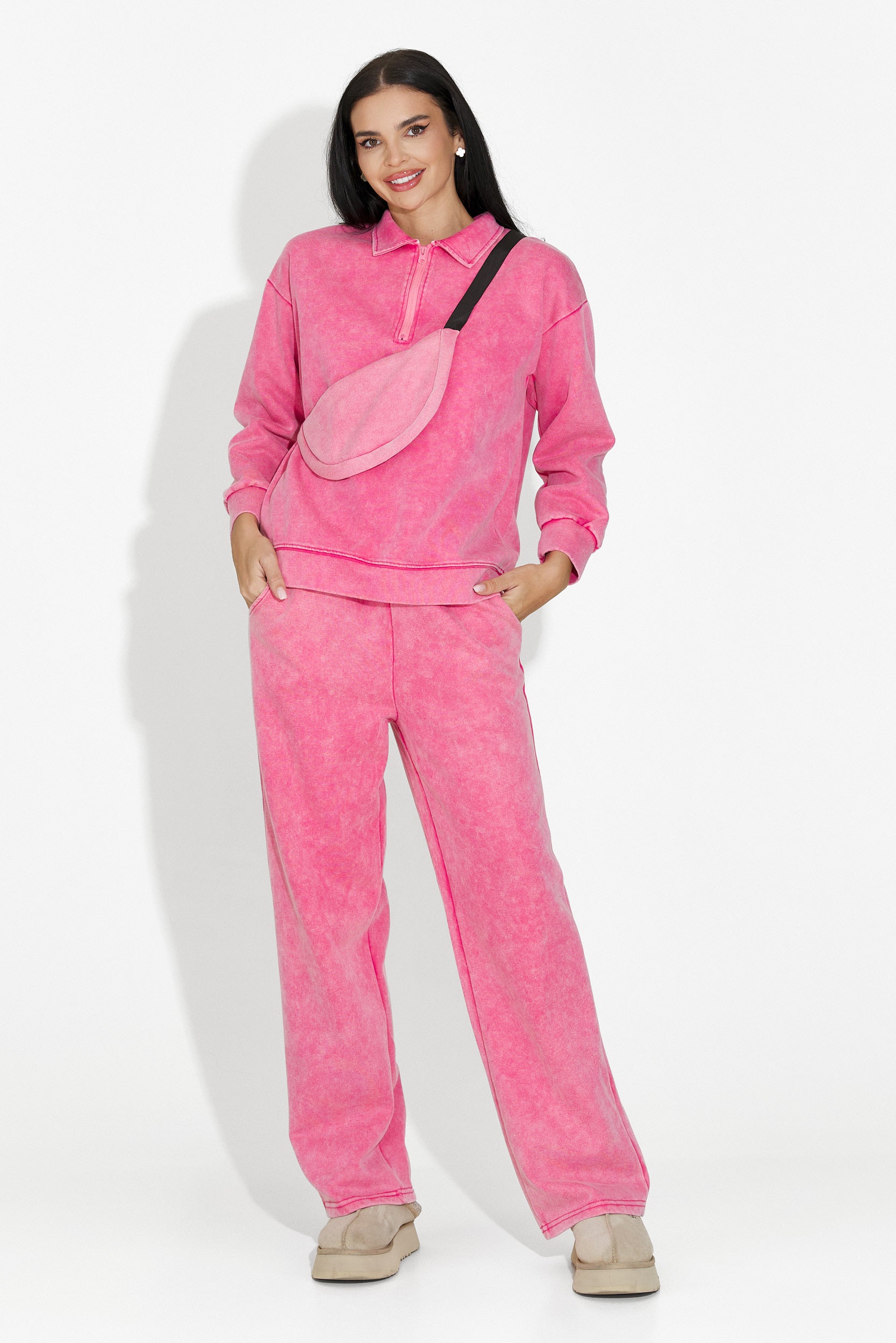 Σετ γυναικείο casual ροζ Dionea Bogas