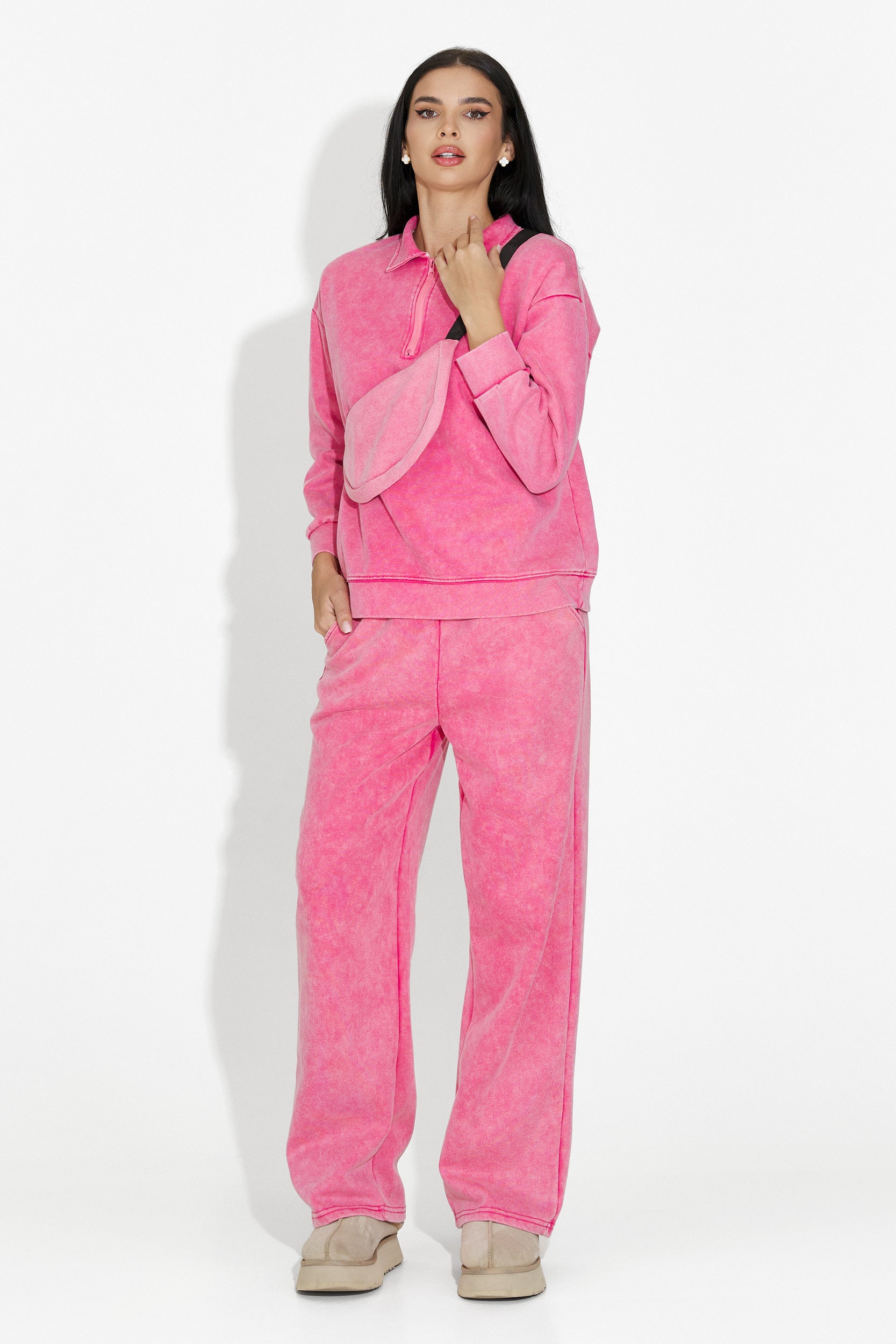 Σετ γυναικείο casual ροζ Dionea Bogas