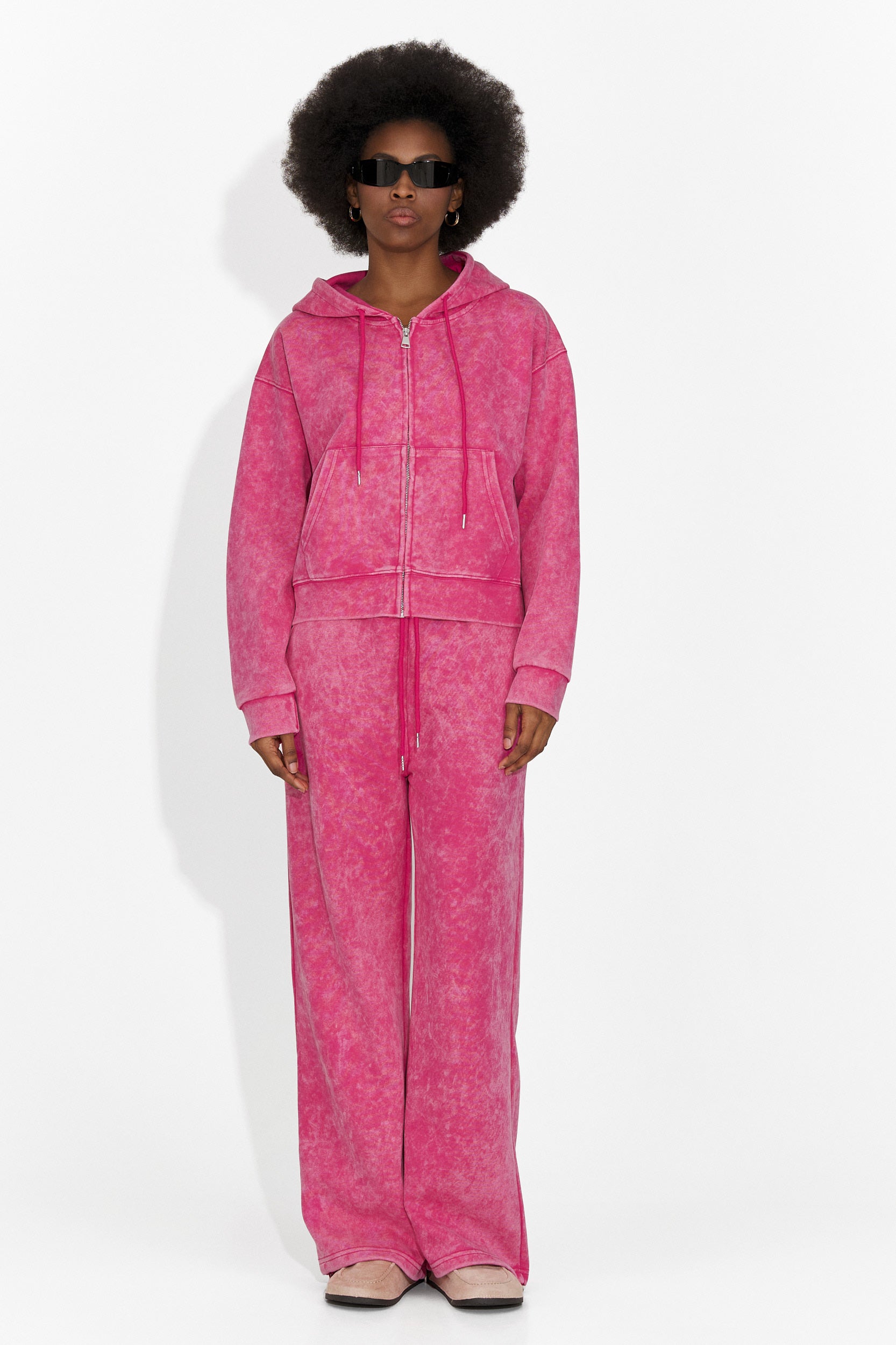 Casual pink women's training suit Jiustina Bogas