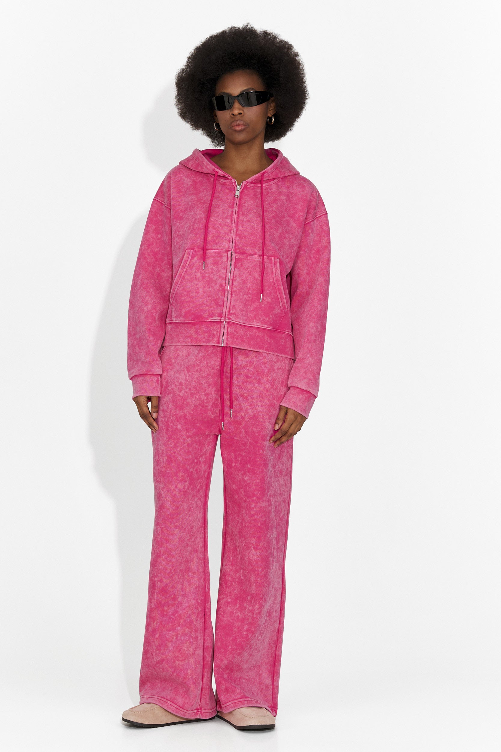 Casual pink women's training suit Jiustina Bogas