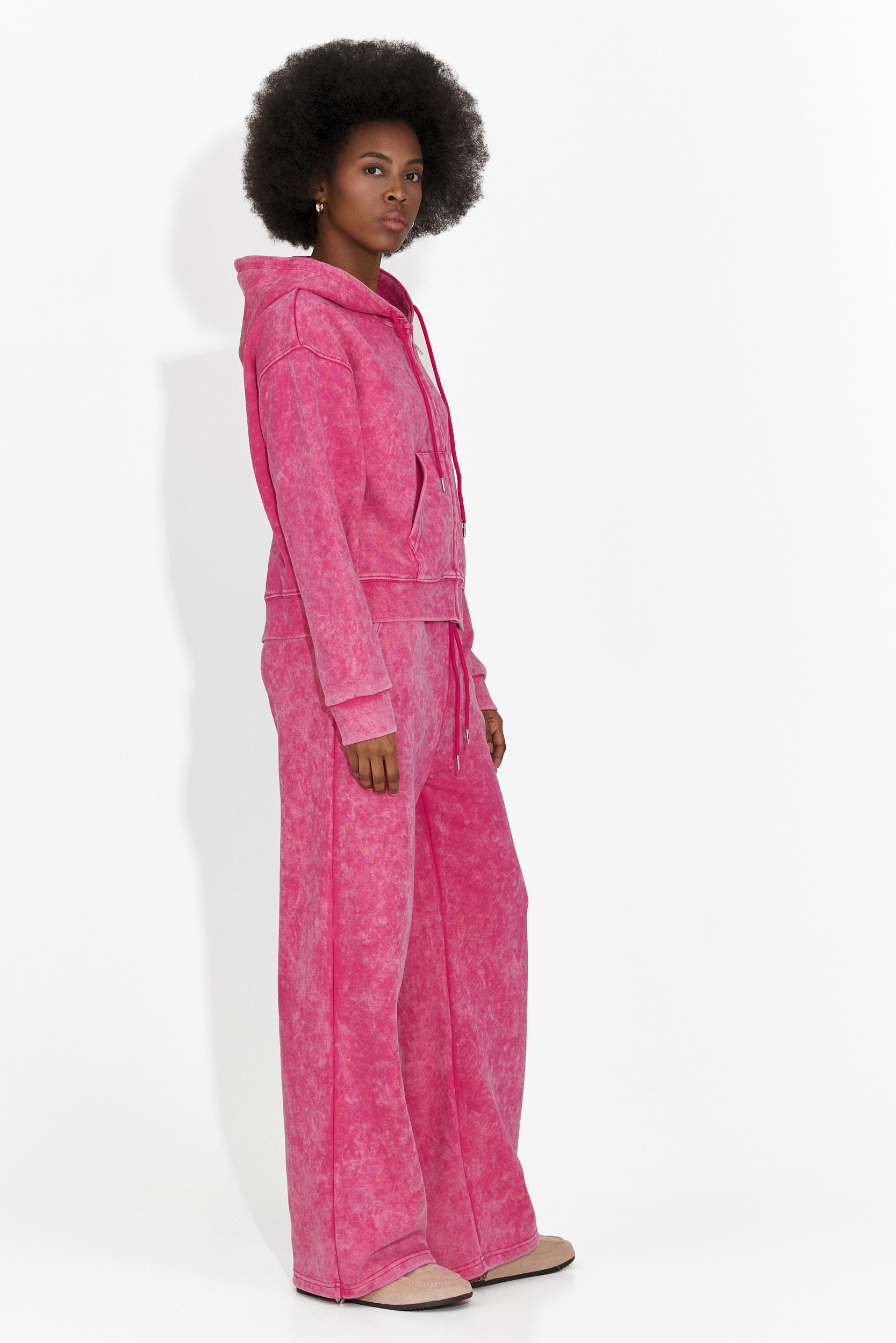 Casual pink women's training suit Jiustina Bogas