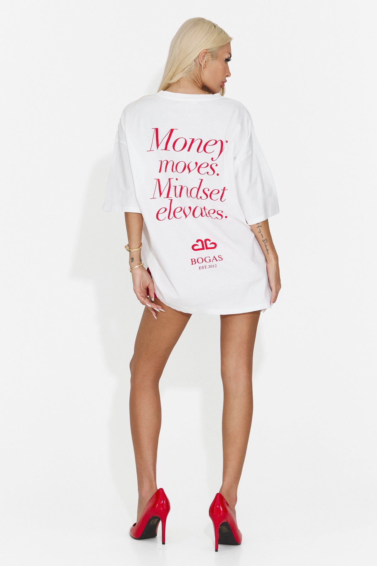 Tricou casual alb Synreyra Bogas
