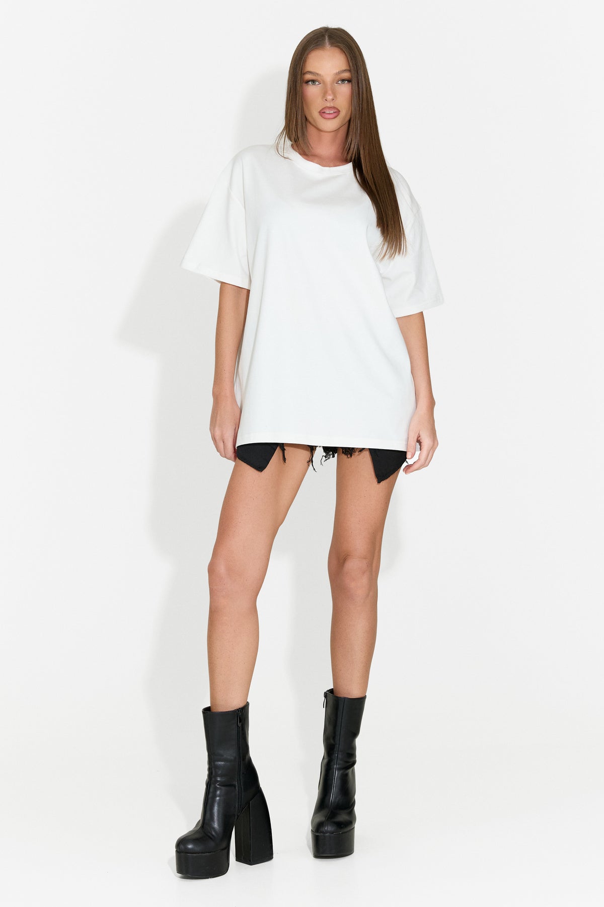 Damen-Casual-T-Shirt weiß Foreloin Bogas