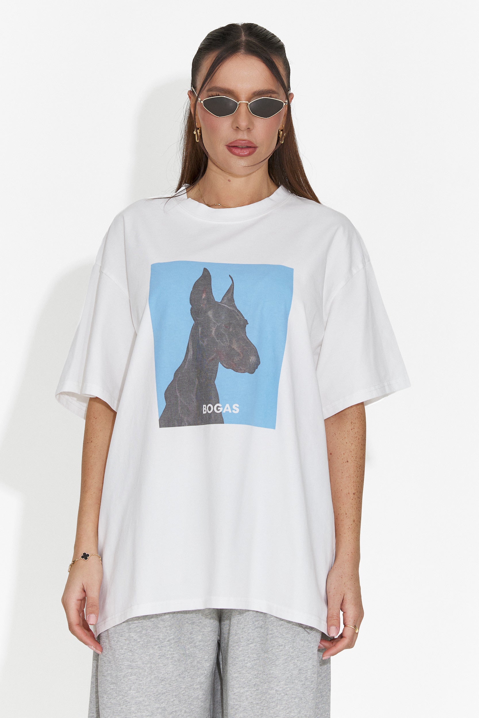 Women's casual white t-shirt Solenia Bogas