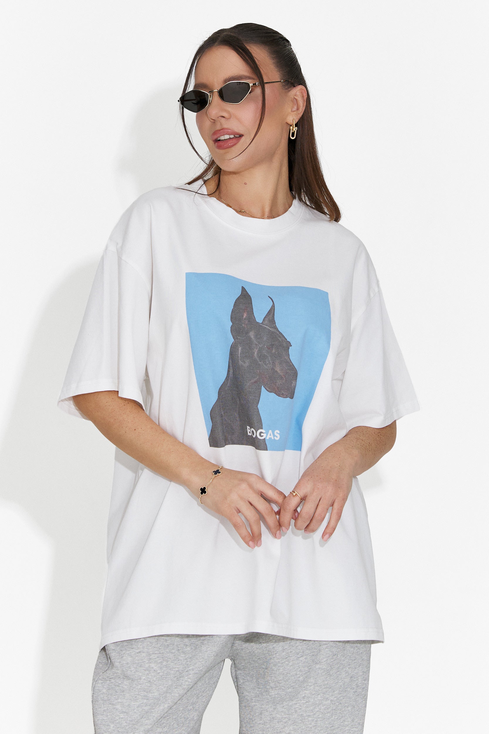 Women's casual white t-shirt Solenia Bogas